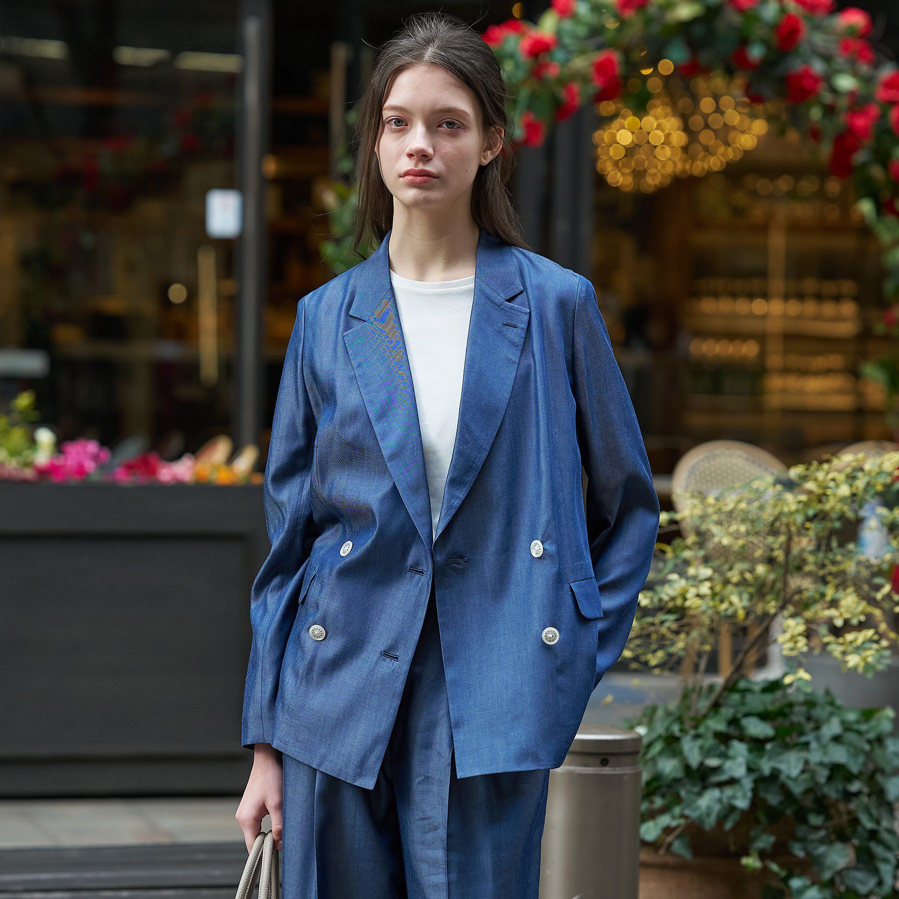 DRESSTERIOR「テンセルデニムダブルジャケット」|テーラードジャケット|