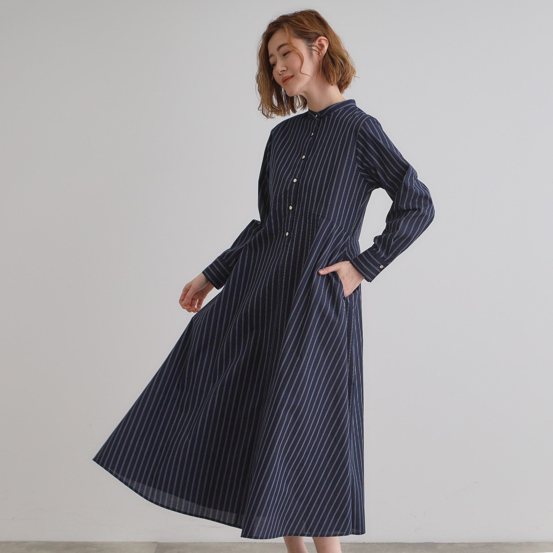 grove「ヘリテージフレアシャツワンピース」|ワンピース|