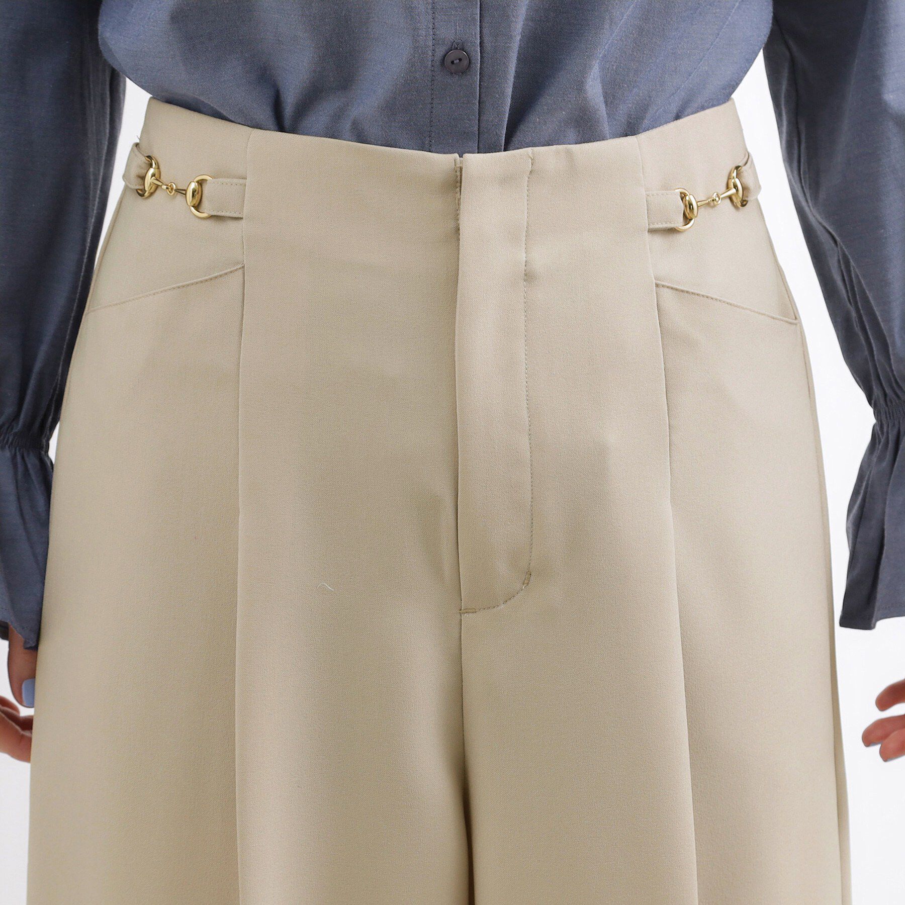 grove「シンプルを品よく格上げ　サイドビットワイドパンツ」|その他|