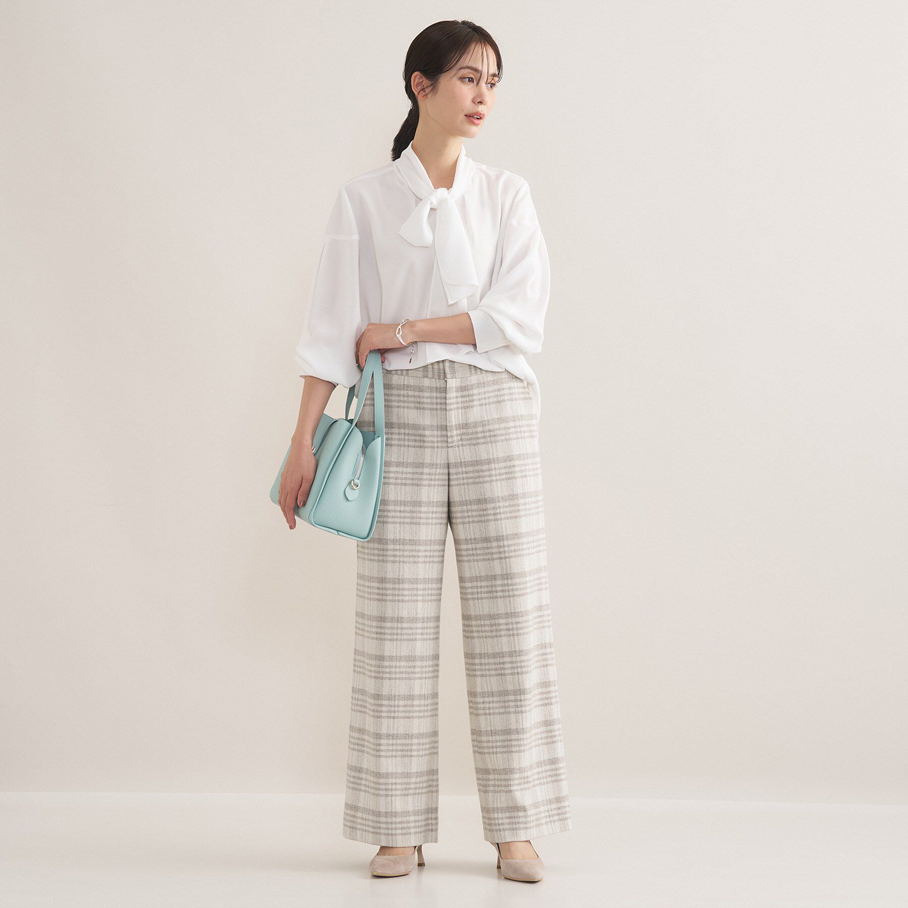 INDIVI「【セレモニー／洗える】ジョーゼットボウタイブラウス」|シャツ・ブラウス|