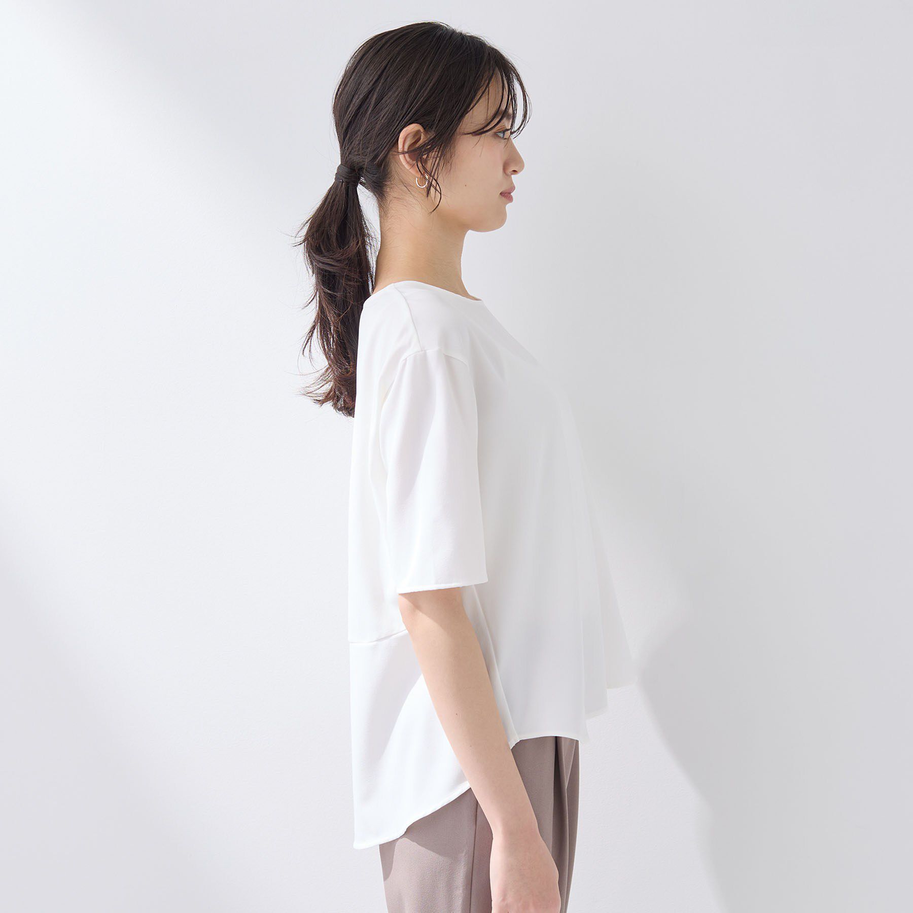 INDIVI「【SETUP可能】エアリーバックシャンブラウス」|Tシャツ・カットソー|