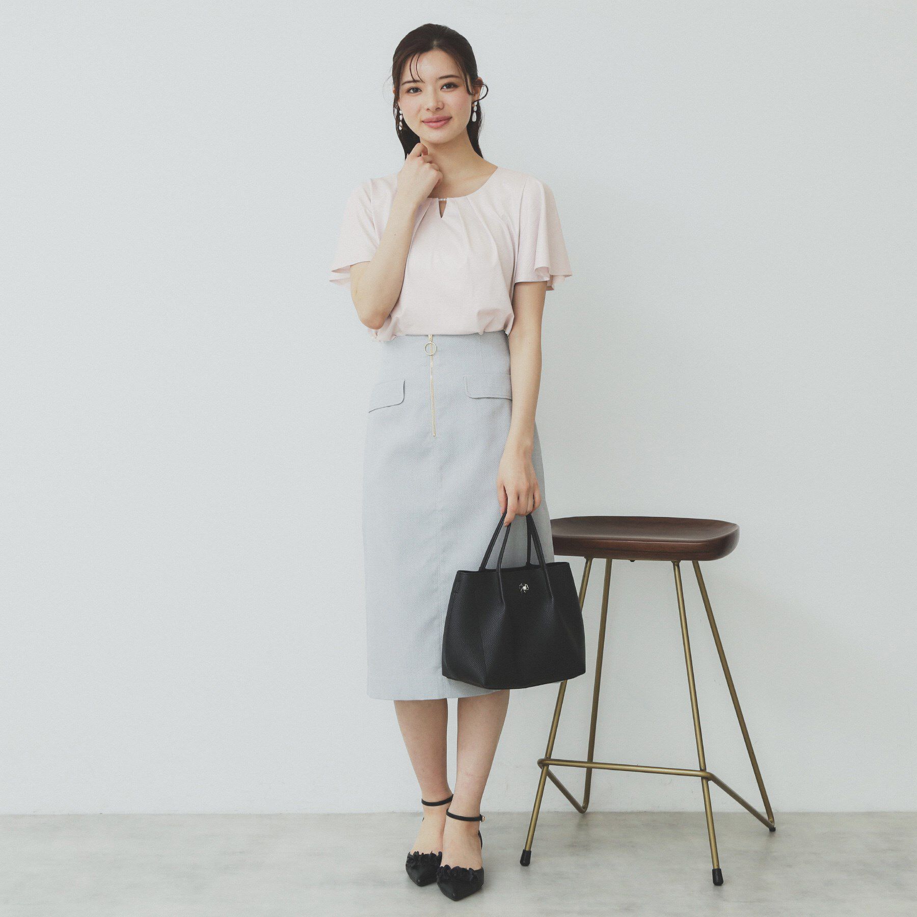 index「ビジュースリットフリルスリーブトップス【洗濯機洗い可】」|Tシャツ・カットソー|