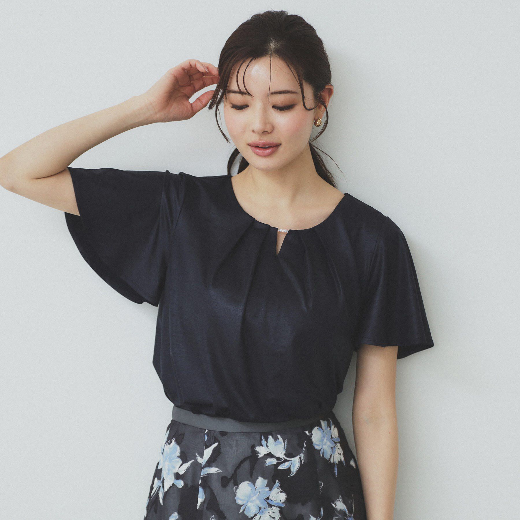 index「ビジュースリットフリルスリーブトップス【洗濯機洗い可】」|Tシャツ・カットソー|