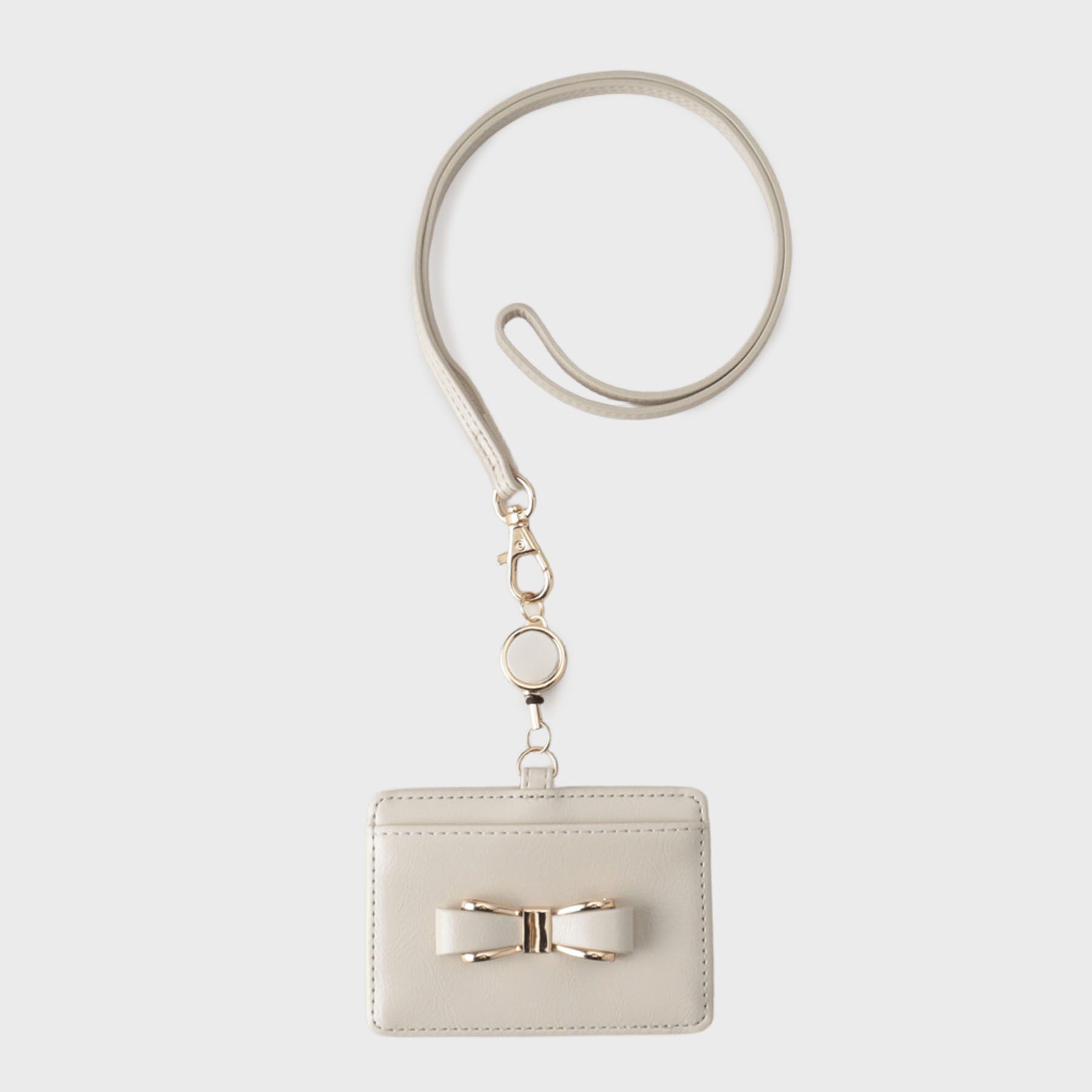 index「リボンモチーフリール付きパスケース」|その他|アイボリー(004)