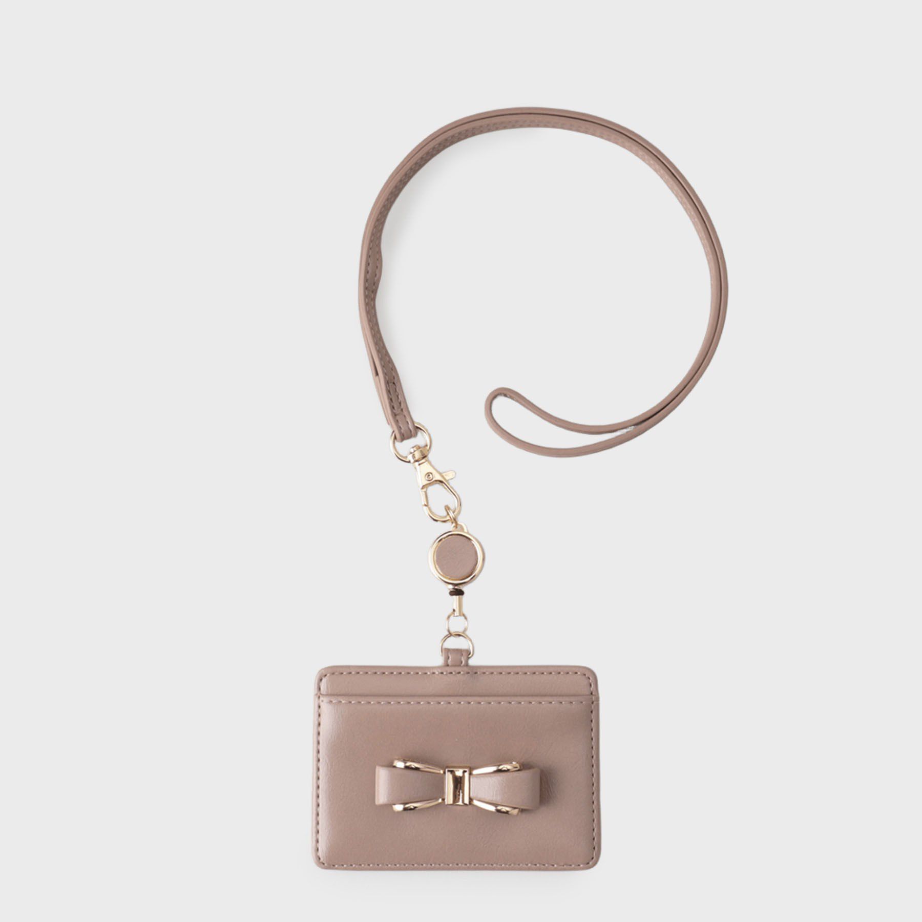 index「リボンモチーフリール付きパスケース」|その他|ピンクベージュ(05