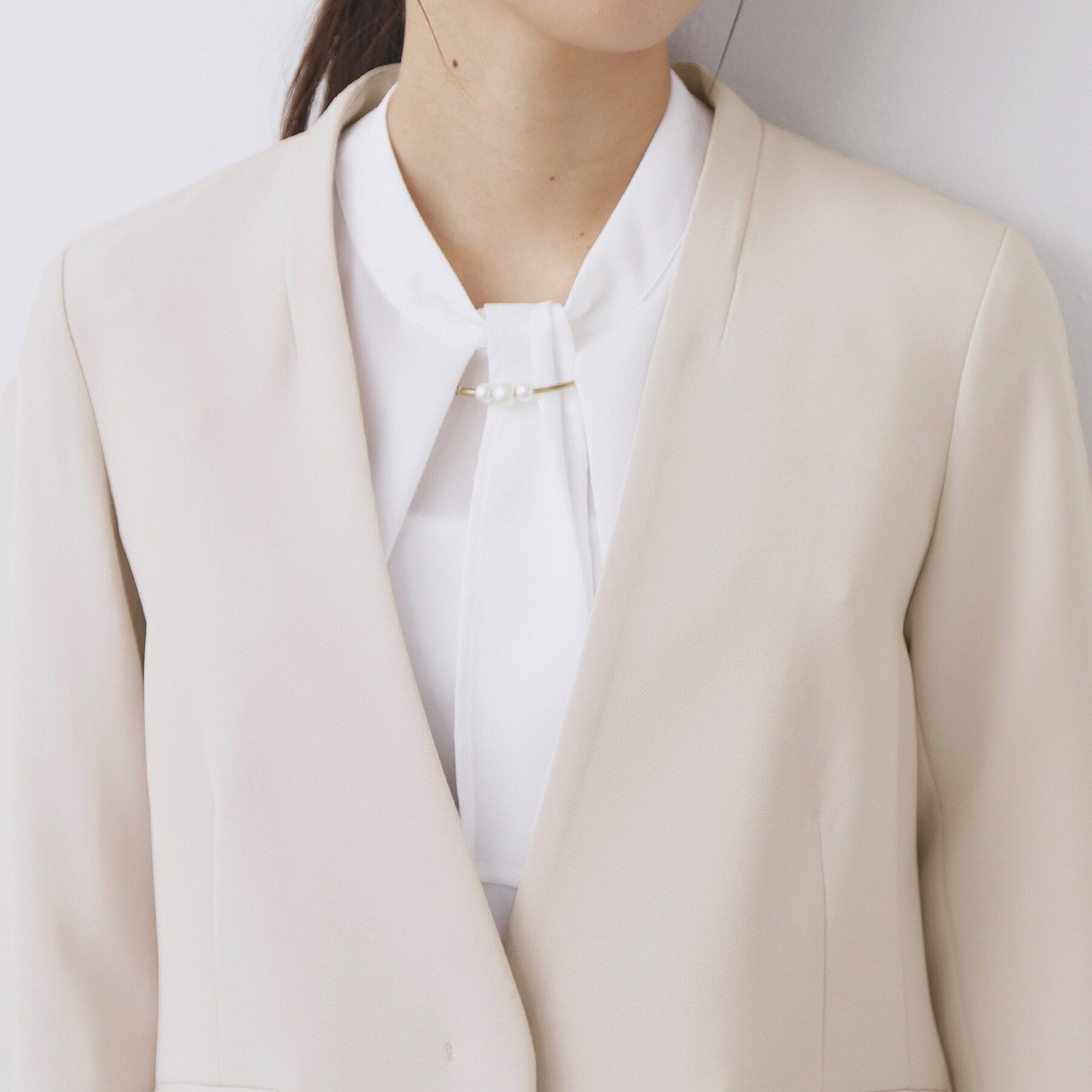 index「ストレッチノーカラージャケット/セットアップ対応【洗濯機OK/防シワ/イージーアイロン】」|ノーカラージャケット|