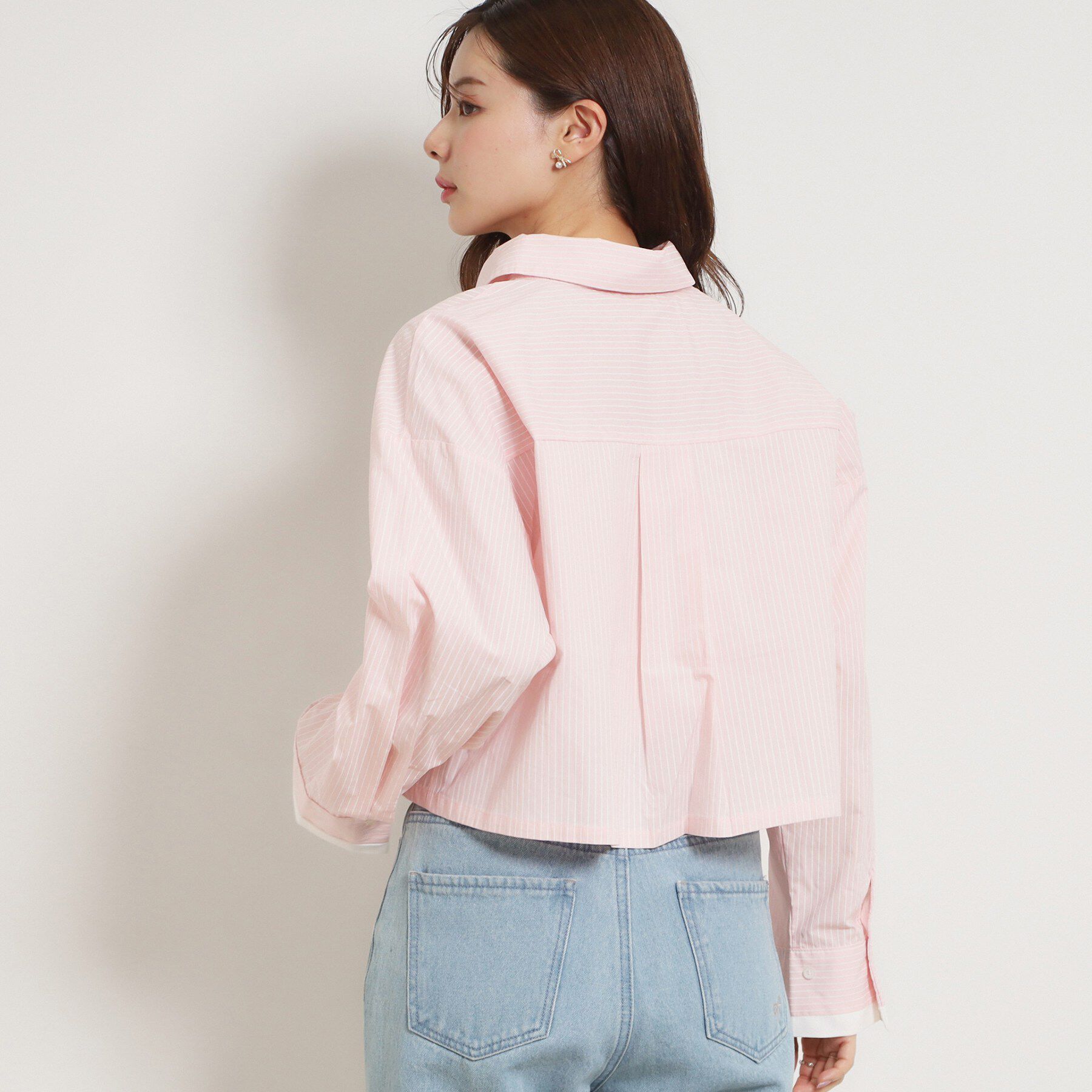 Couture broach「配色ストライプショートシャツ」|シャツ・ブラウス|