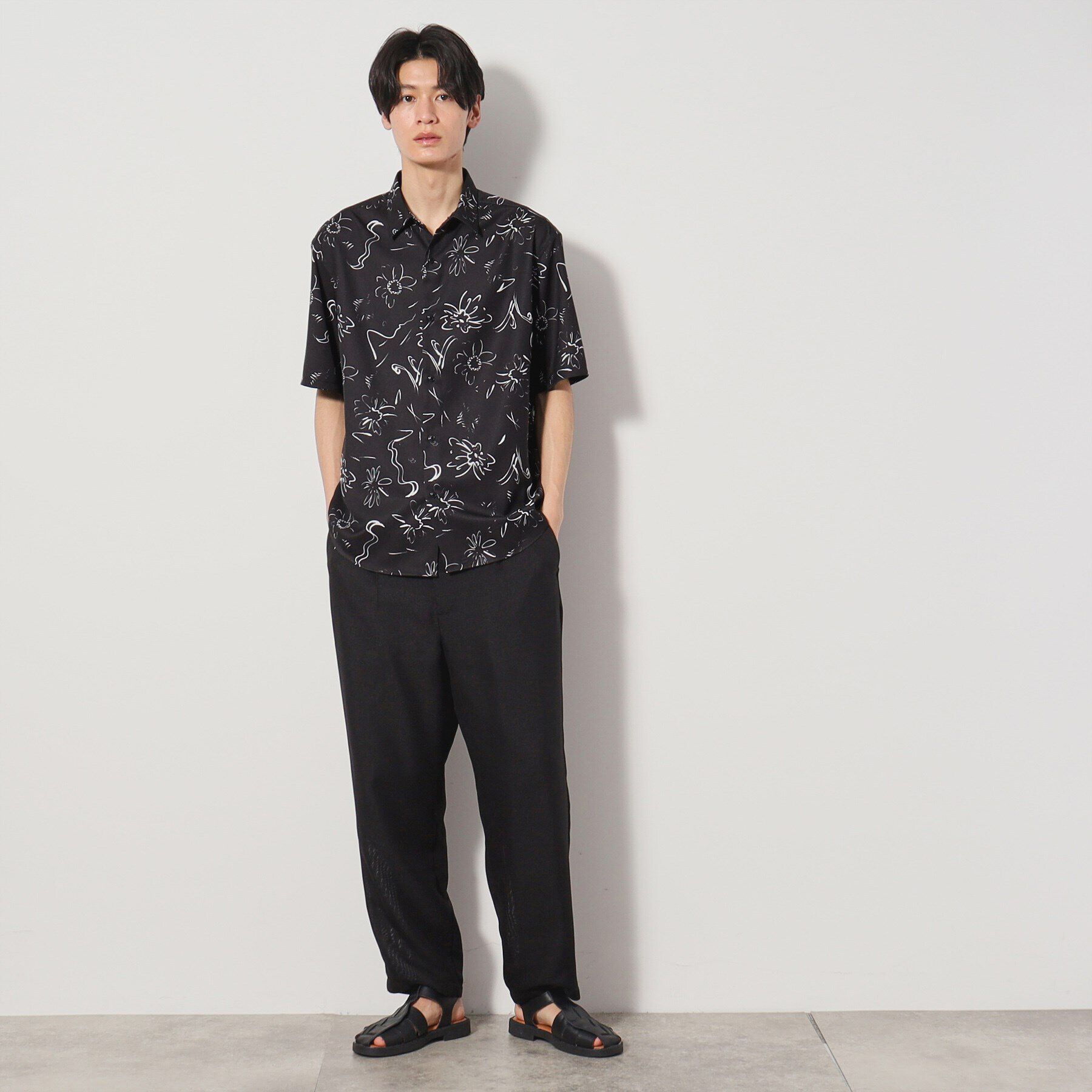 THE SHOP TK「ドライポリプリント半袖シャツ　洗える/吸水速乾」|シャツ・ブラウス|