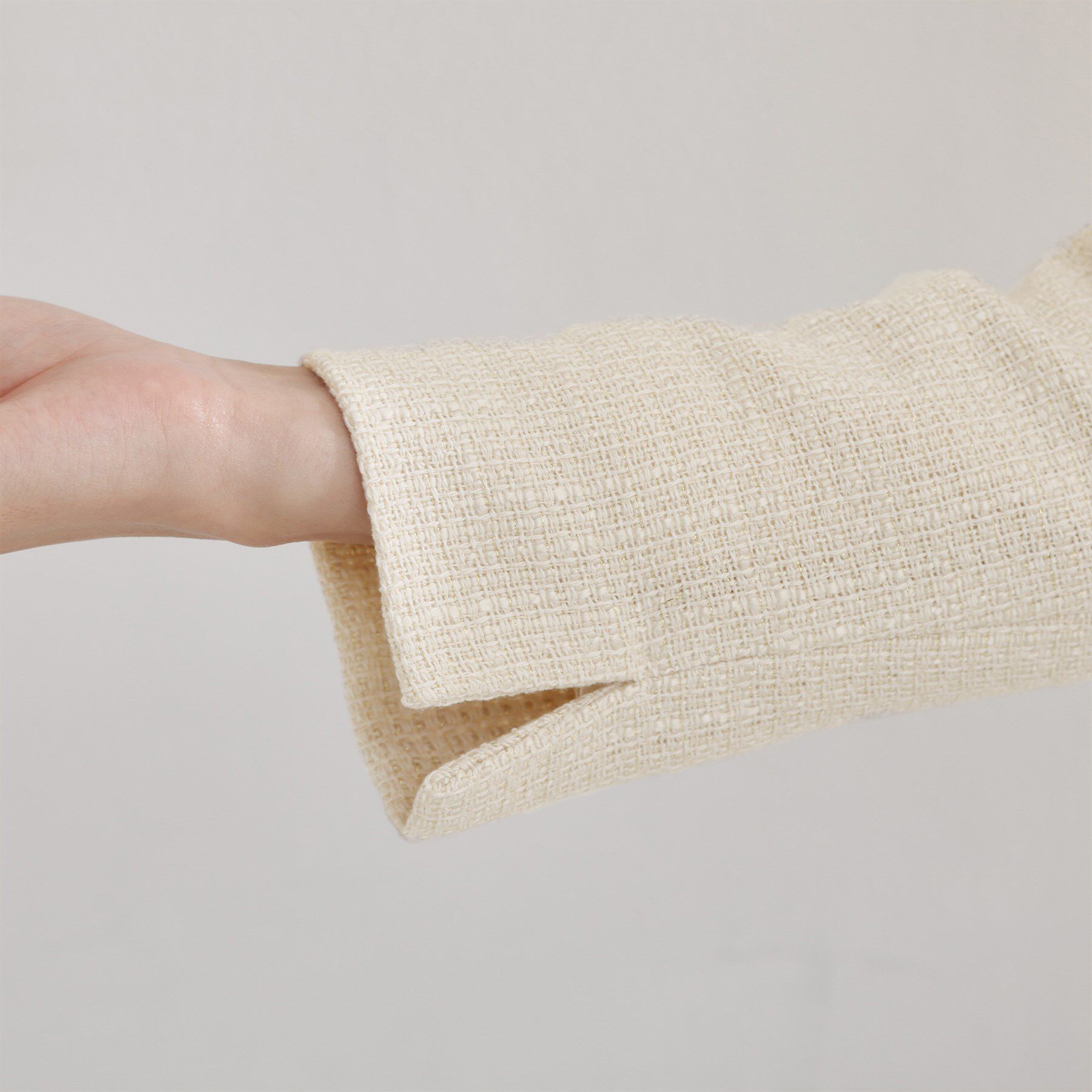 THE SHOP TK「【通勤・セレモニー】ツイードノーカラージャケット」|ノーカラージャケット|