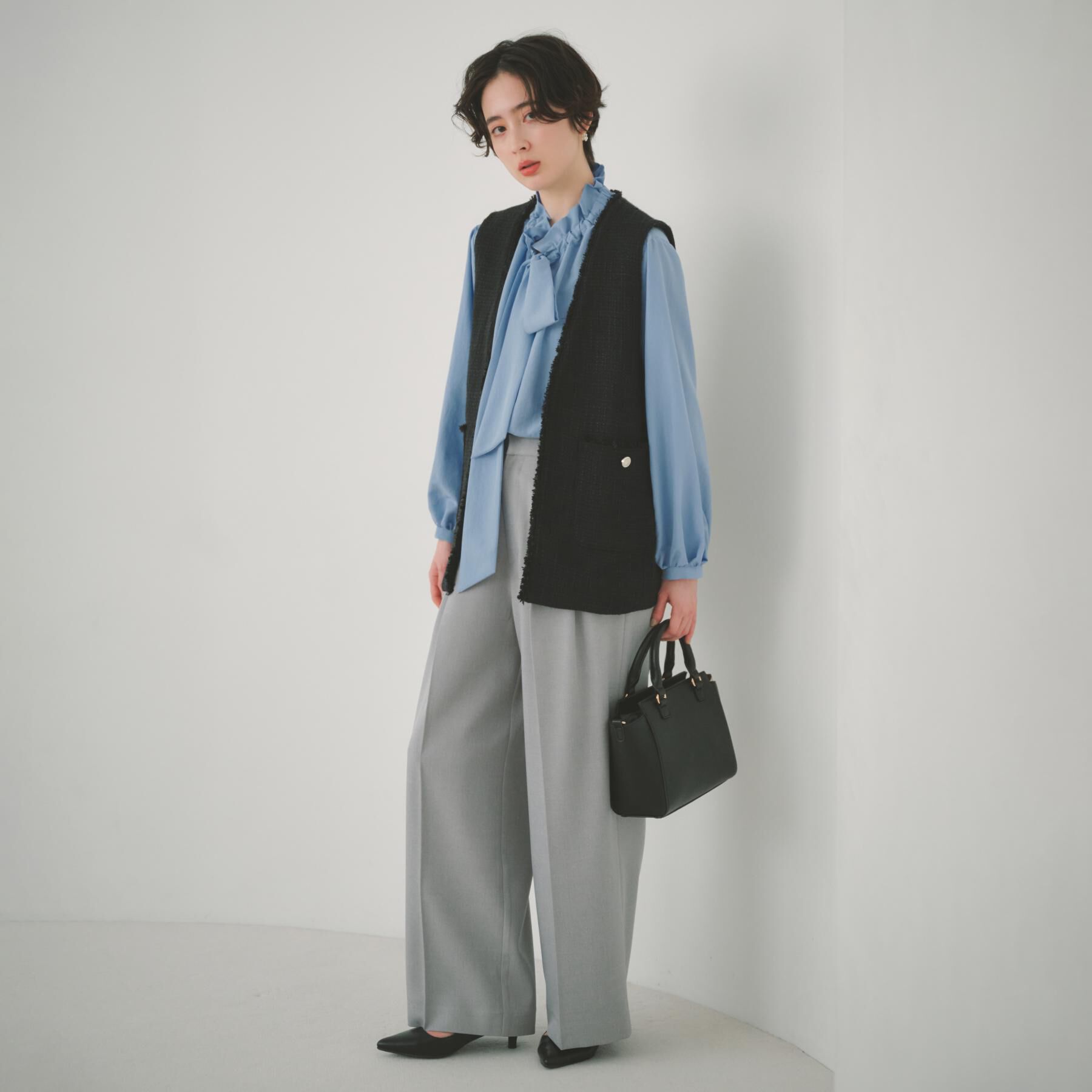 THE SHOP TK「【通勤・セレモニー】CAVIAN 2タックワイドパンツ/セットアップ可」|その他|