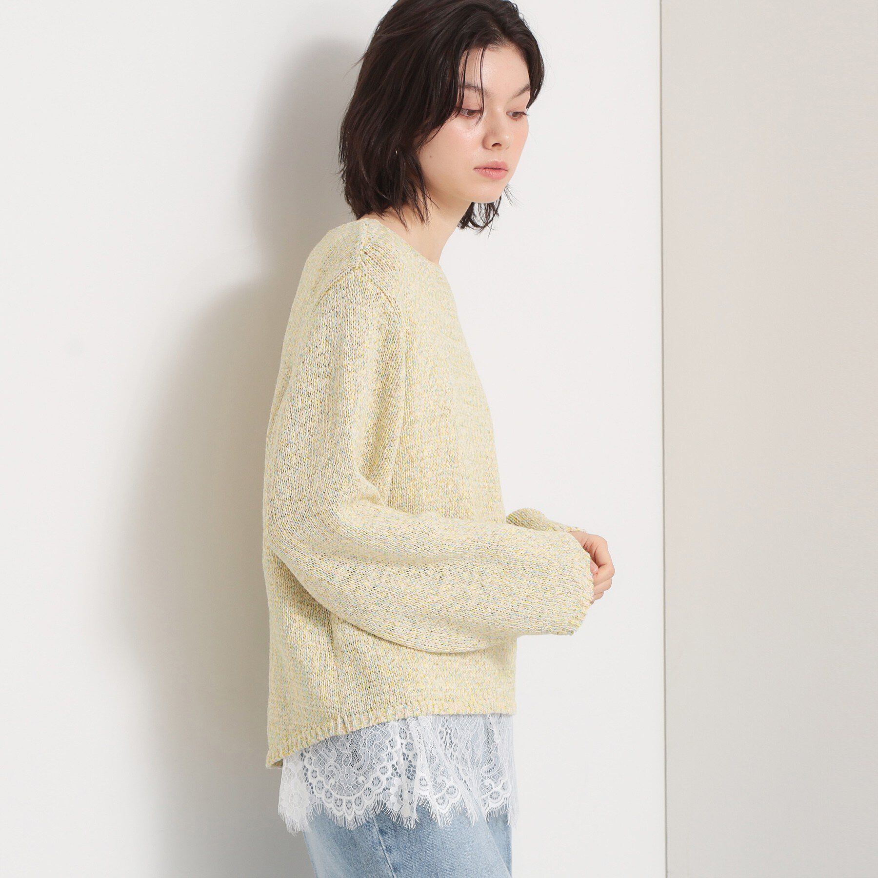 THE SHOP TK「MIXカラーで軽やかに テープヤーンニット」|ニット・セーター|