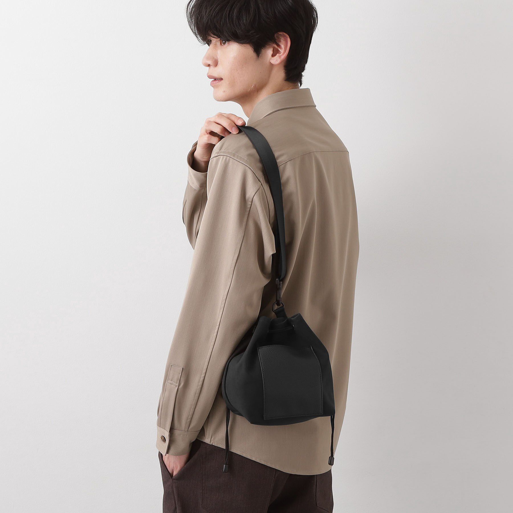 THE SHOP TK「【TO GO SHEEP】巾着ショルダーバッグ」|ショルダー・メッセンジャー|ブラック(019)