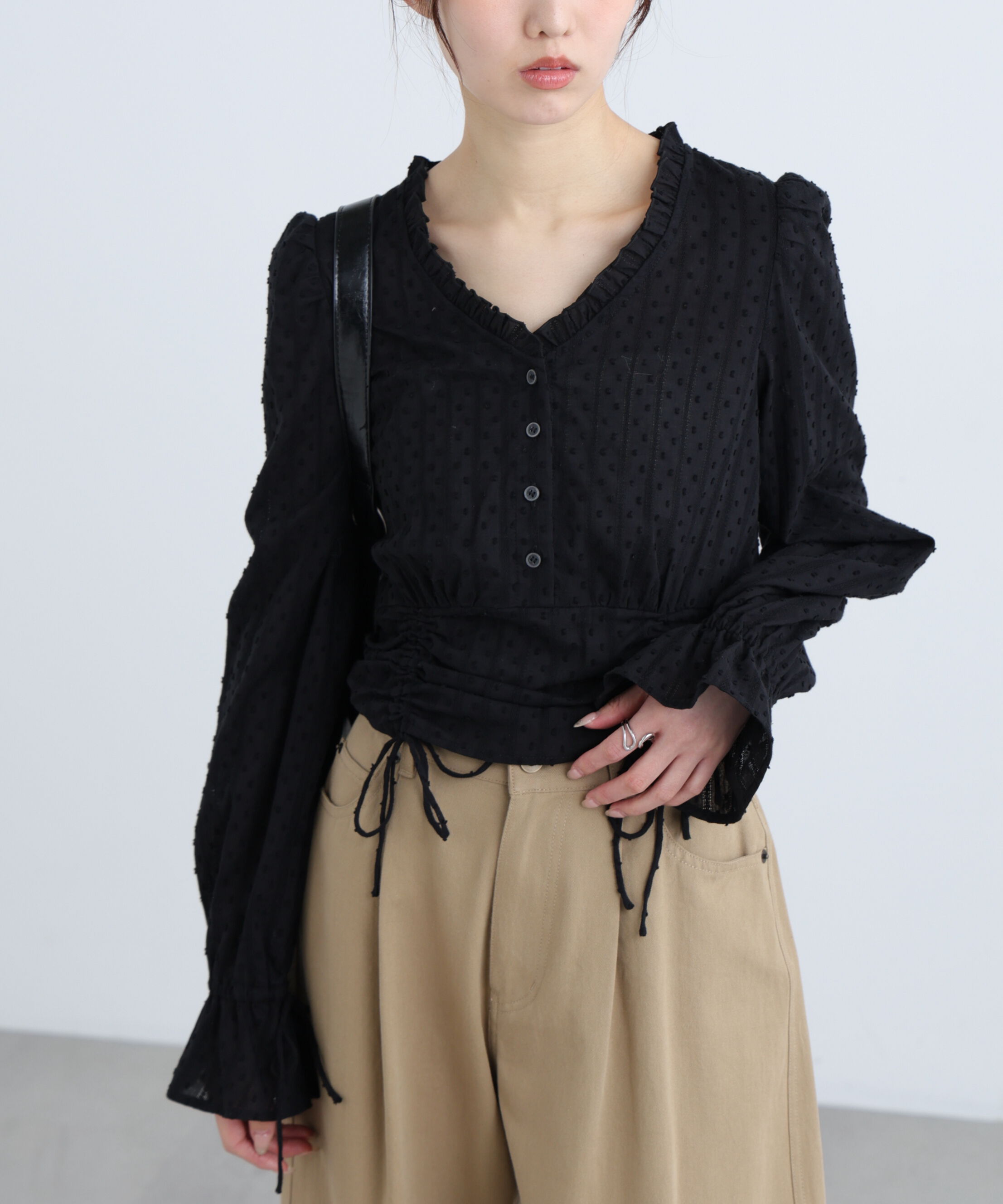  「ドビーストライプブラウス」|シャツ・ブラウス|