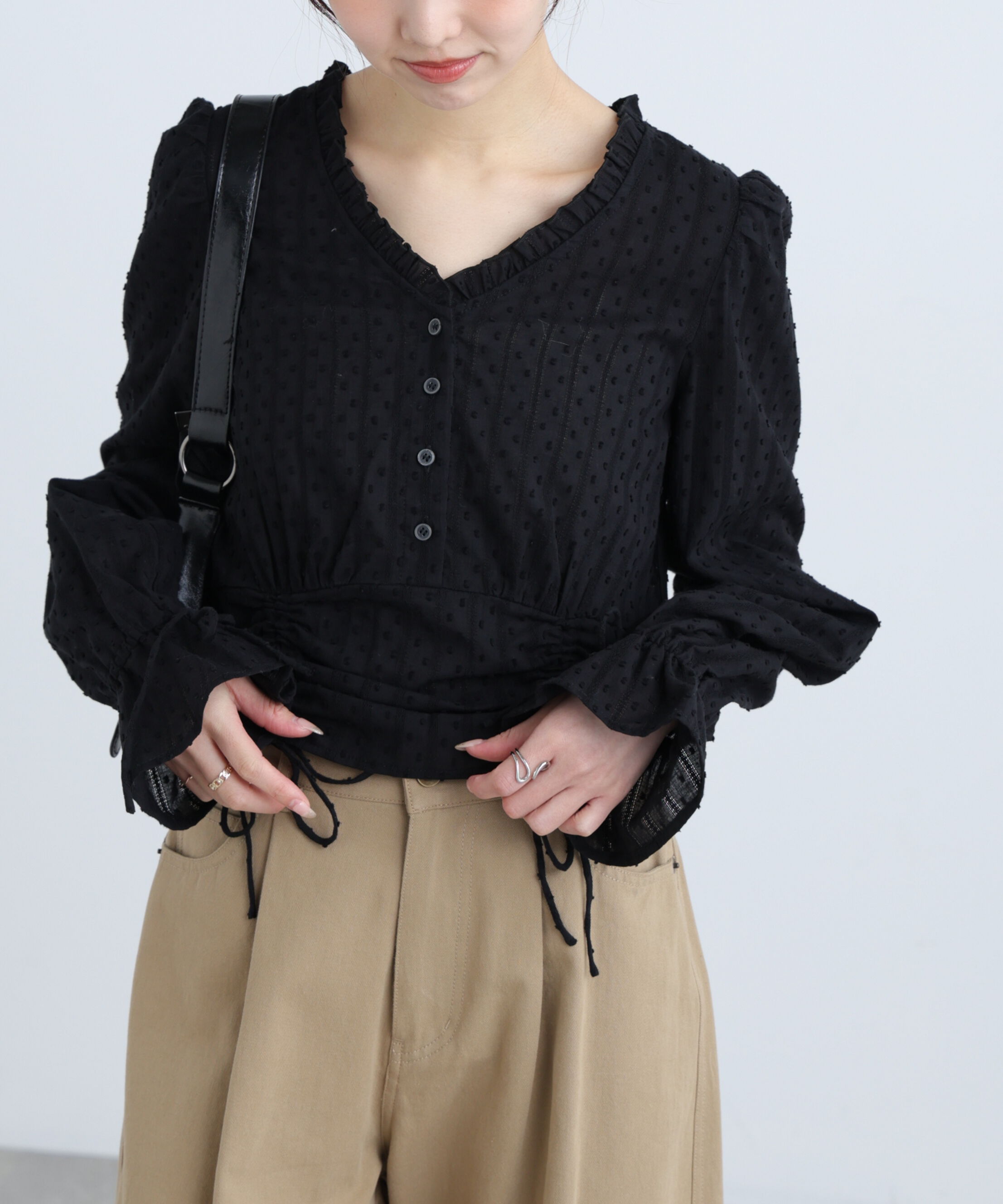  「ドビーストライプブラウス」|シャツ・ブラウス|