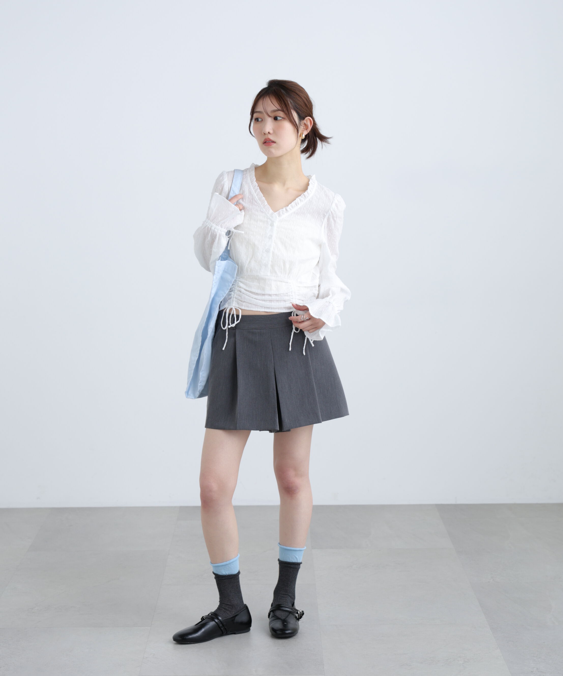  「ドビーストライプブラウス」|シャツ・ブラウス|