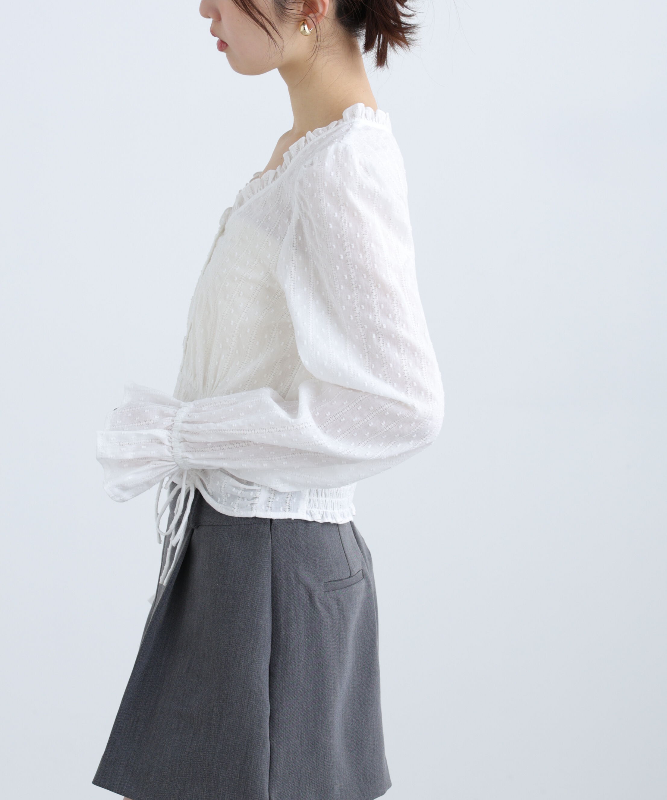  「ドビーストライプブラウス」|シャツ・ブラウス|