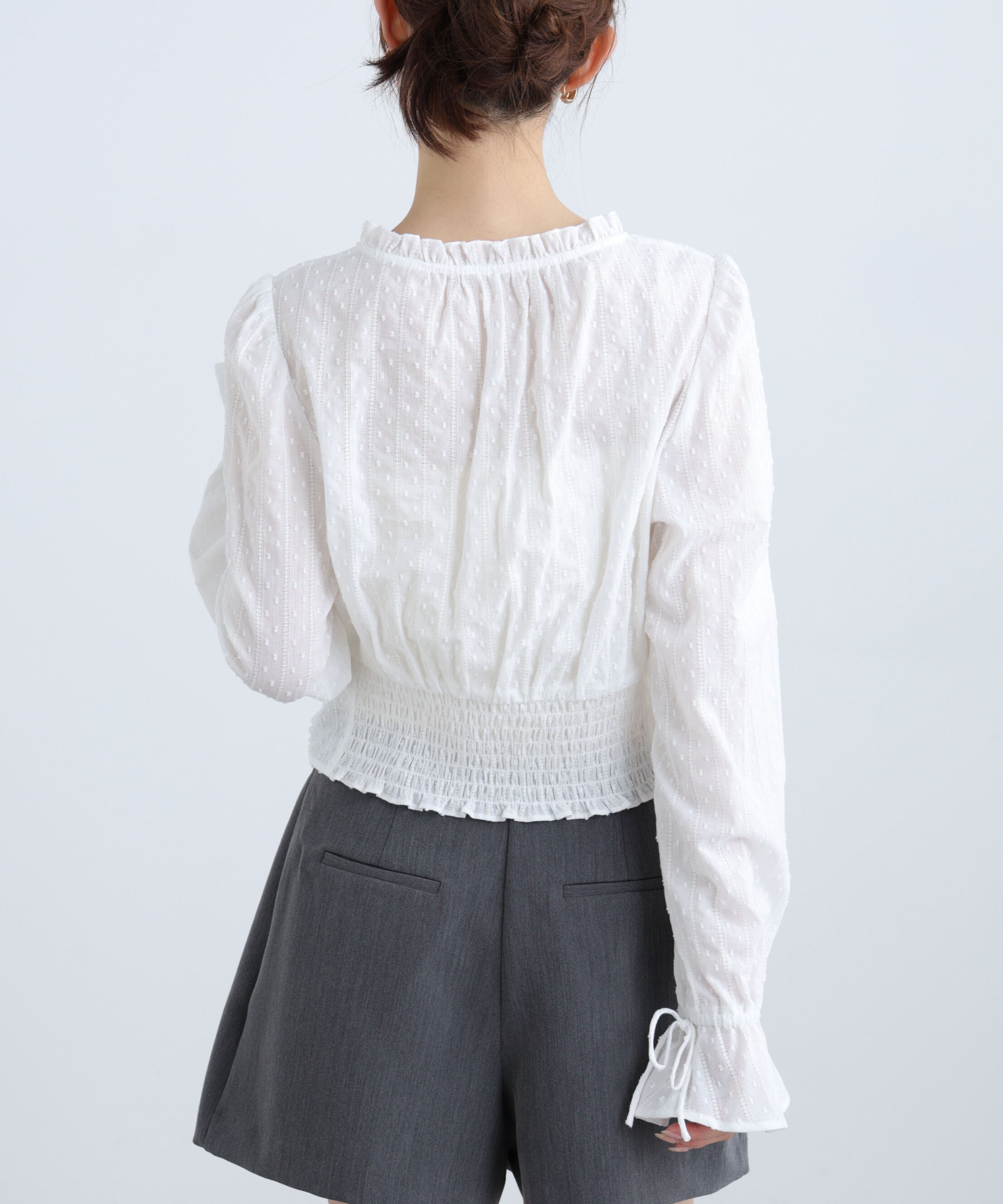  「ドビーストライプブラウス」|シャツ・ブラウス|