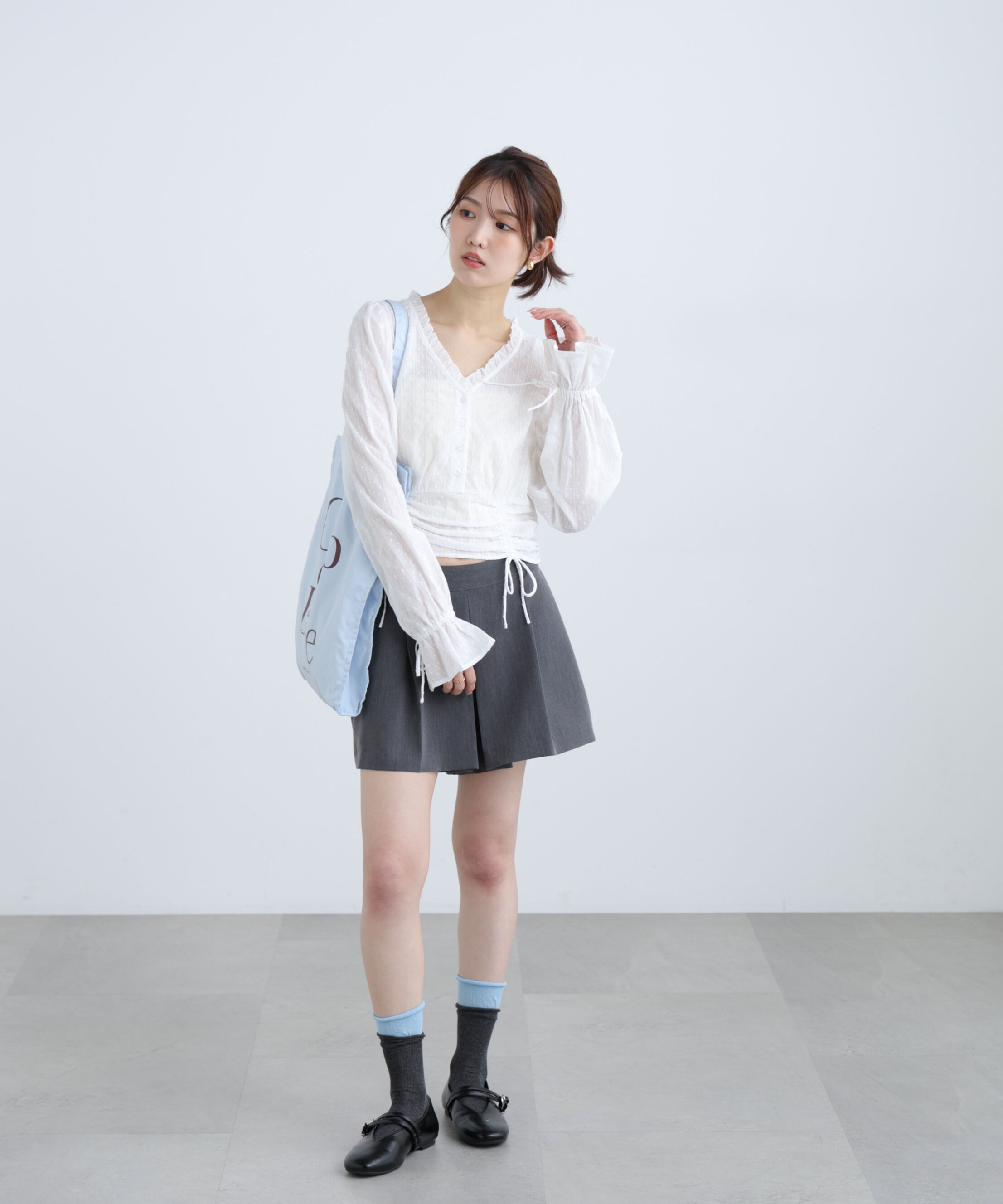  「ドビーストライプブラウス」|シャツ・ブラウス|