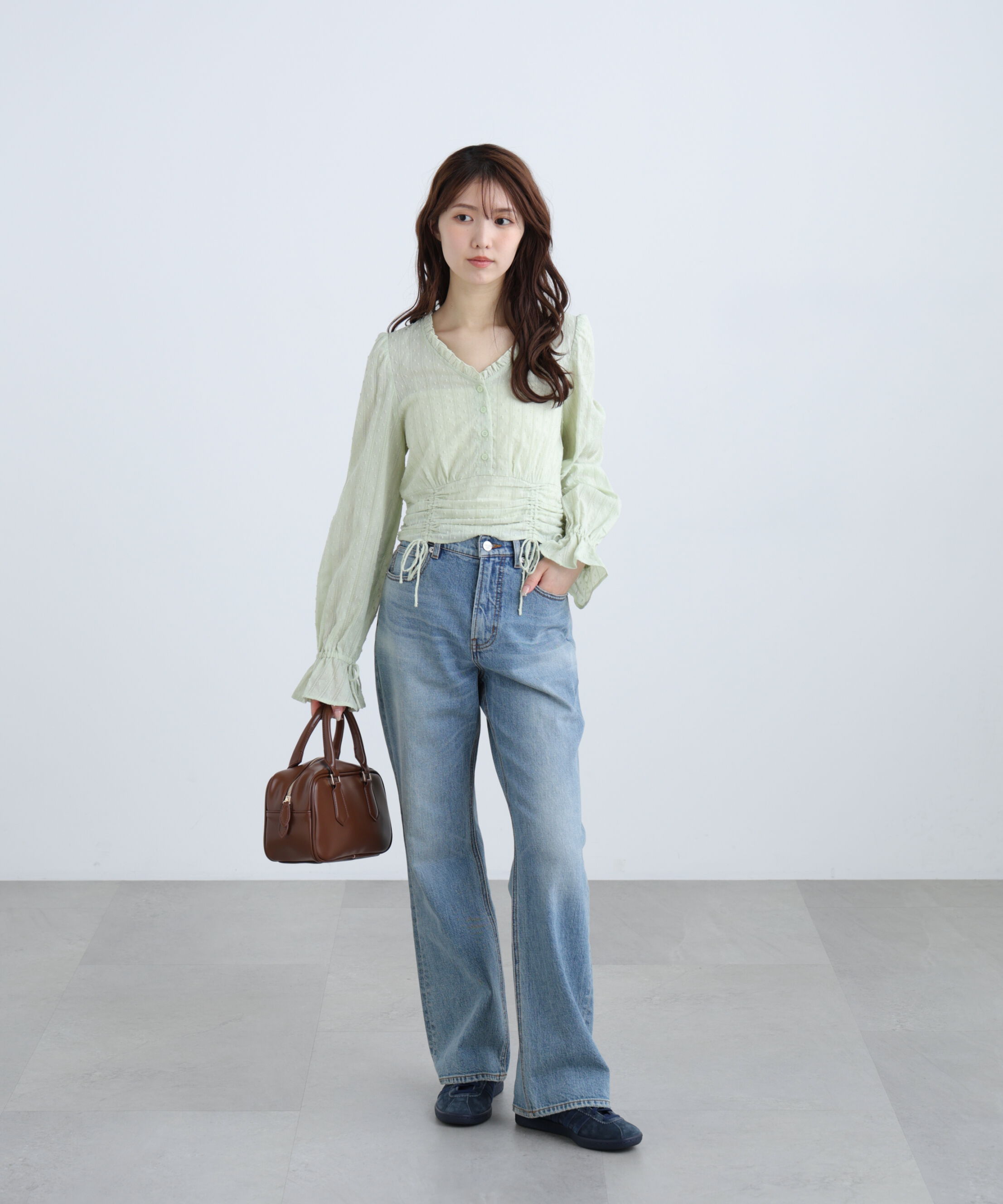  「ドビーストライプブラウス」|シャツ・ブラウス|