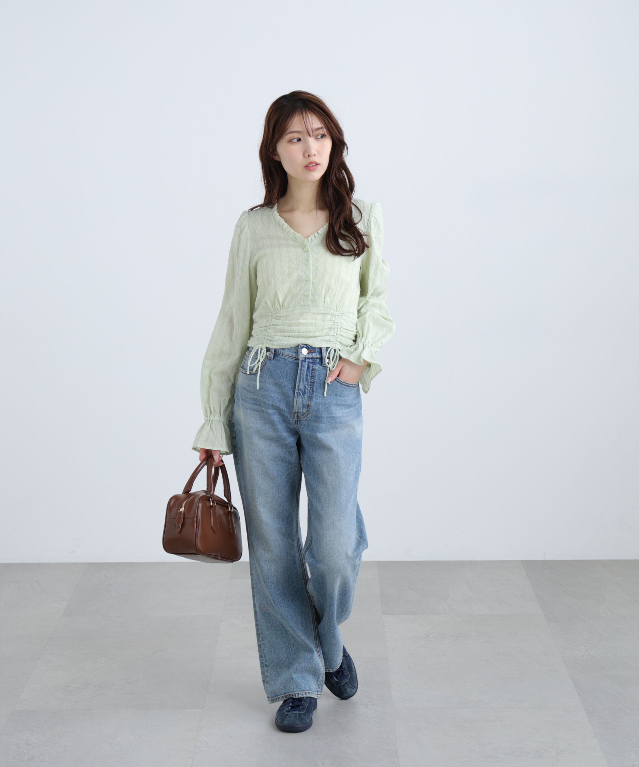  「ドビーストライプブラウス」|シャツ・ブラウス|