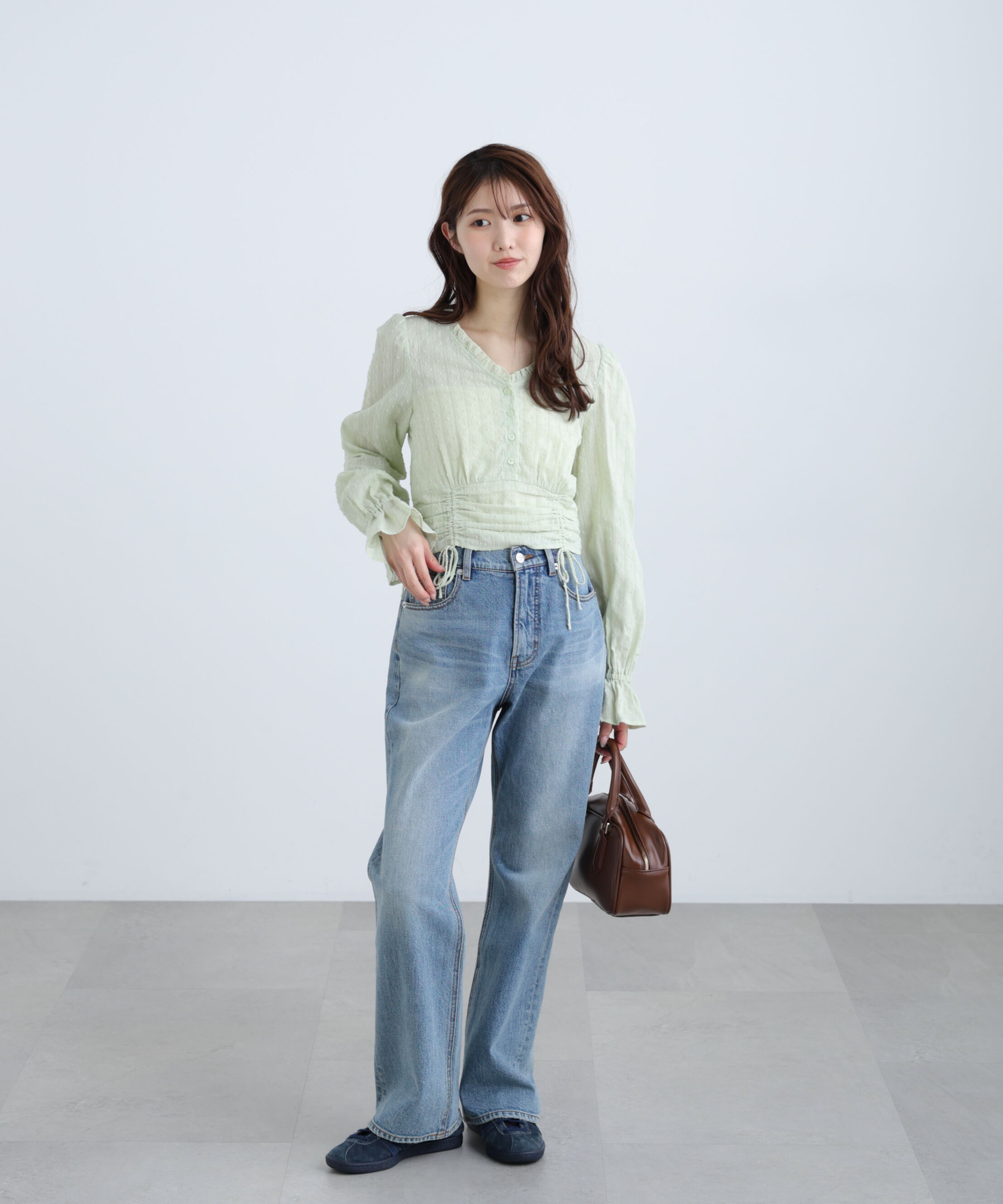  「ドビーストライプブラウス」|シャツ・ブラウス|