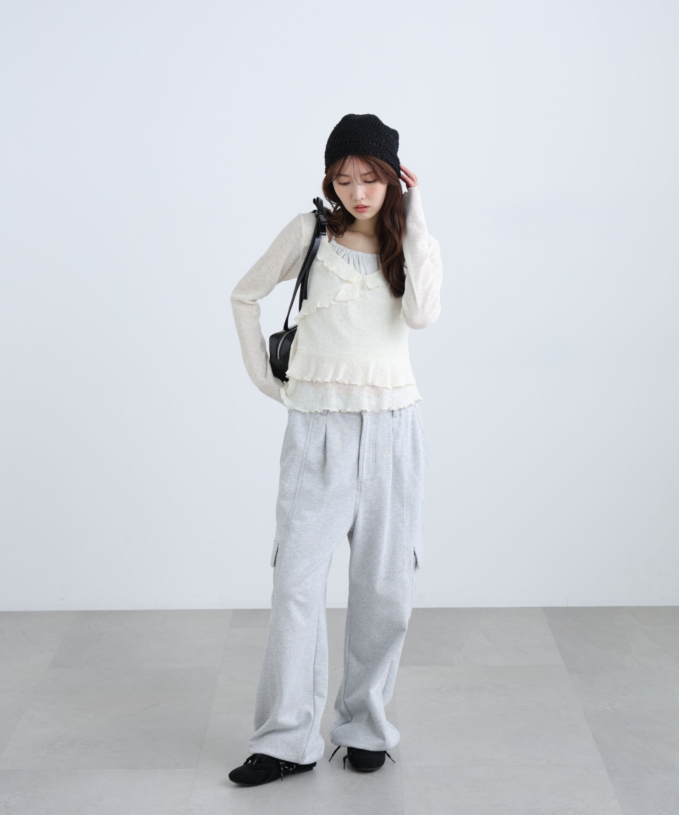  「ホルターインナーレイヤードカシュクールカットソー」|Tシャツ・カットソー|