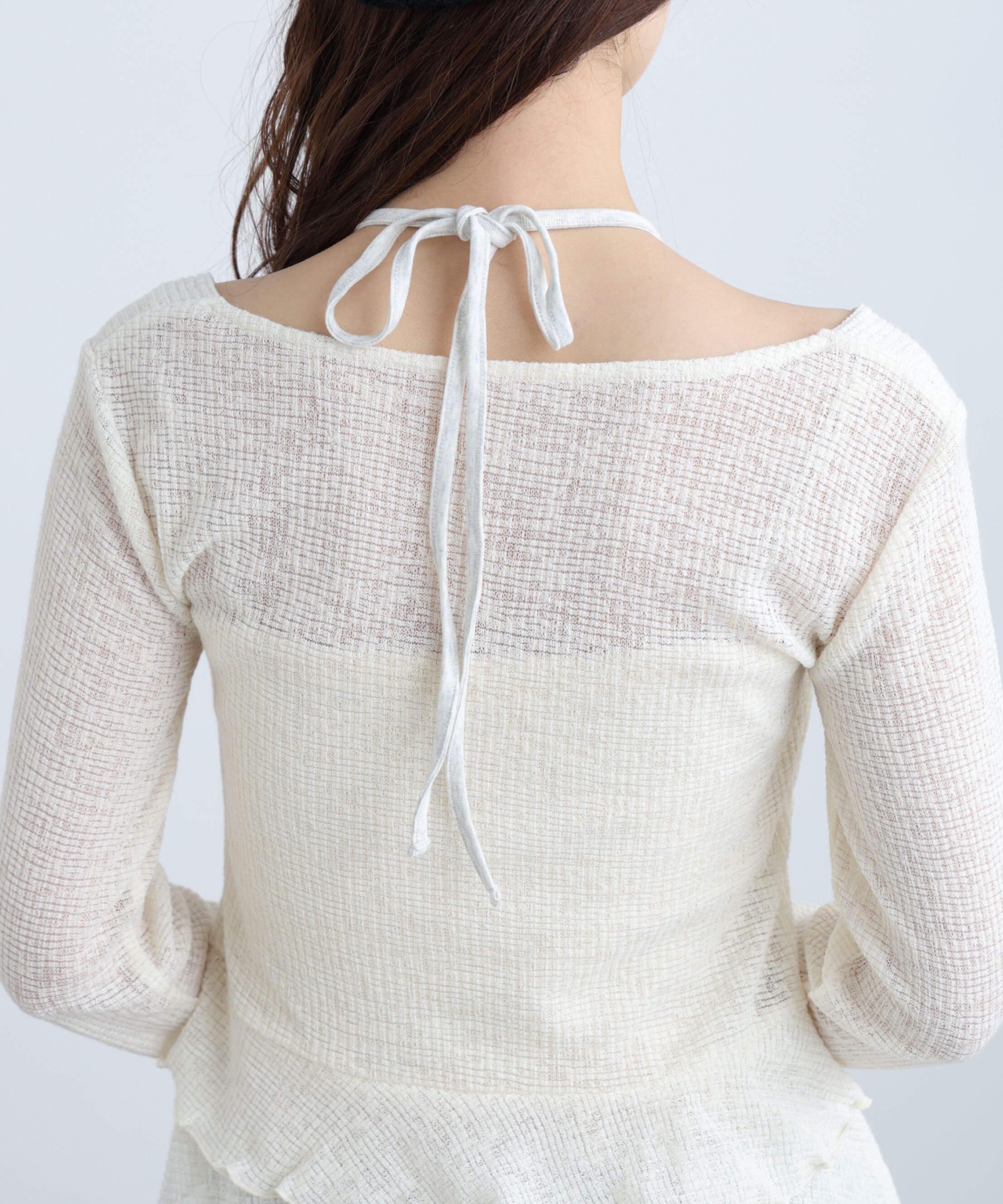  「ホルターインナーレイヤードカシュクールカットソー」|Tシャツ・カットソー|