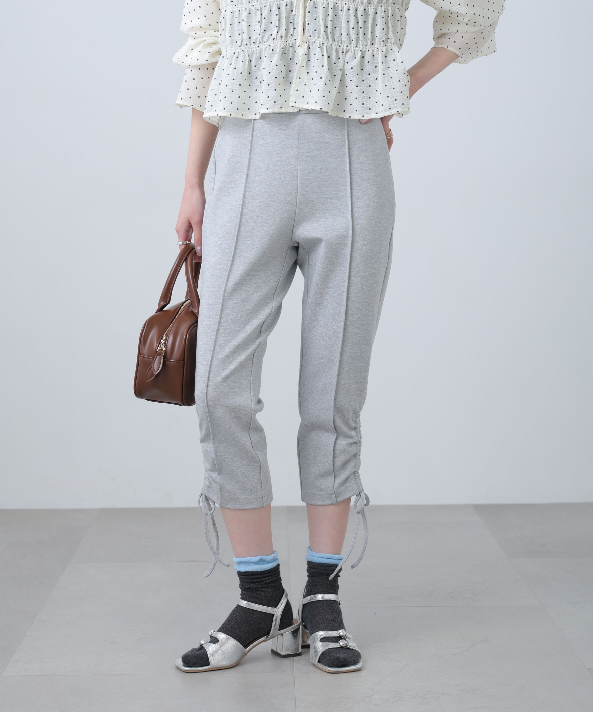  「ドロストカプリパンツ」|その他|グレー
