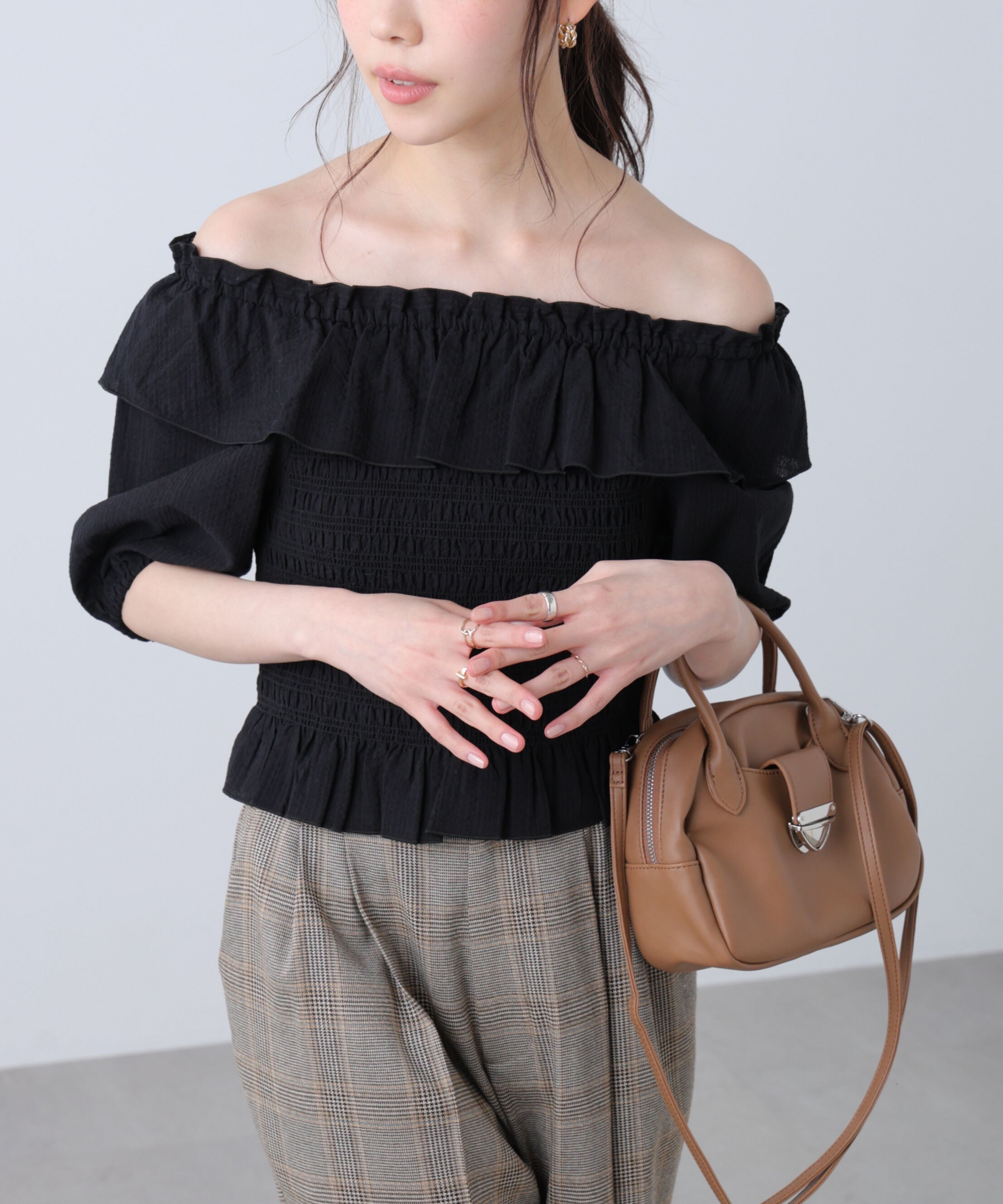  「2wayオフショルペプラムブラウス」|シャツ・ブラウス|