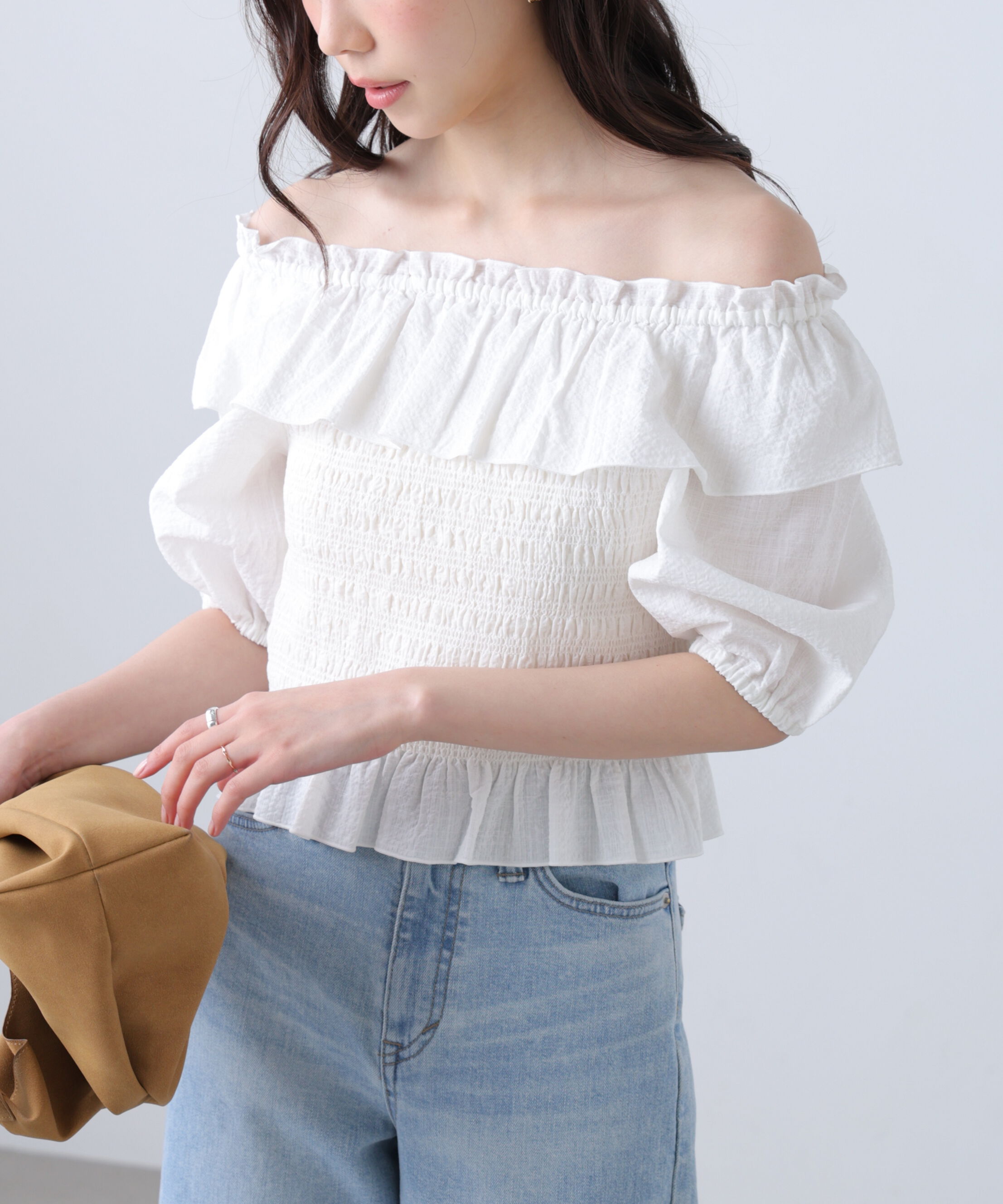  「2wayオフショルペプラムブラウス」|シャツ・ブラウス|