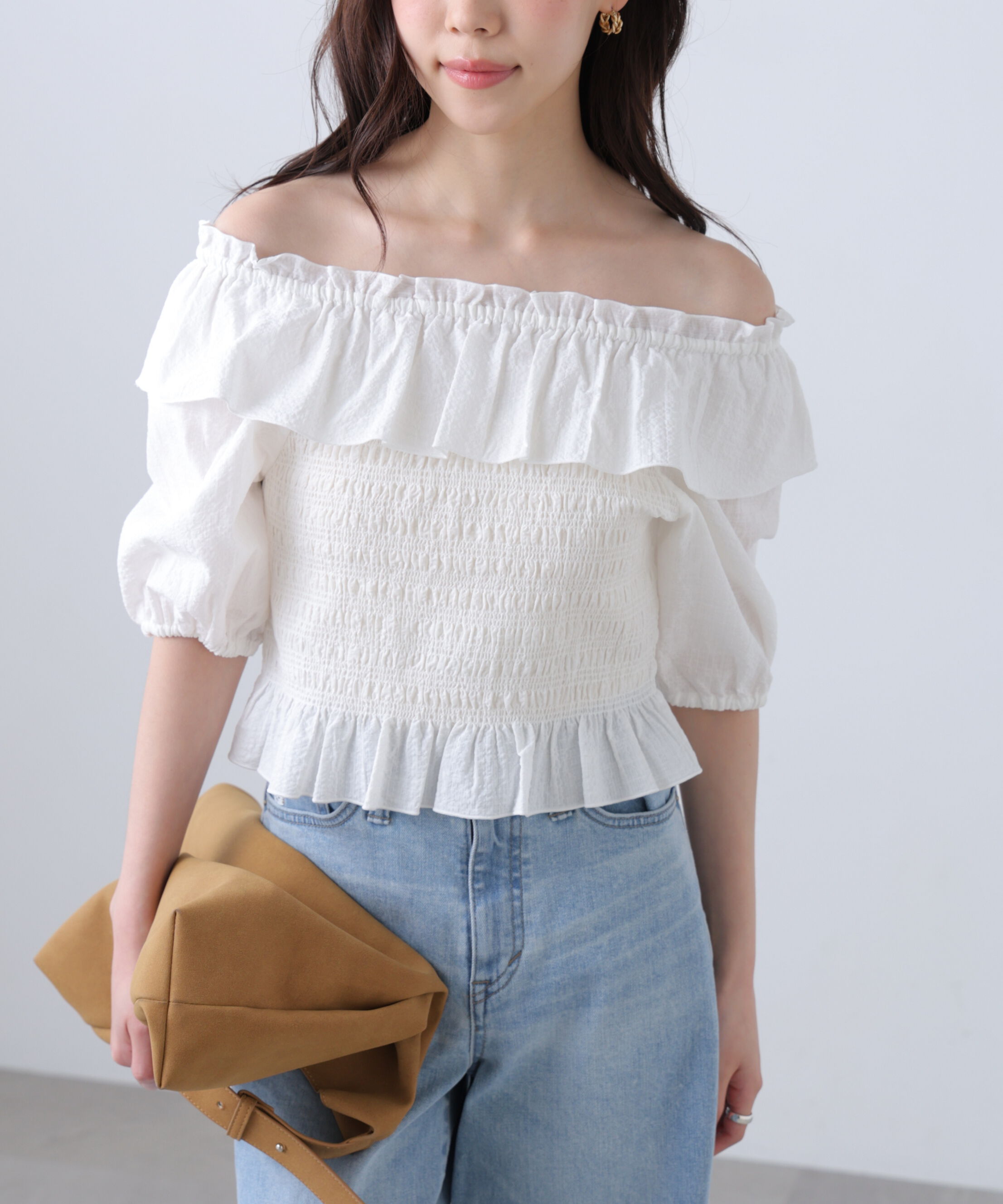  「2wayオフショルペプラムブラウス」|シャツ・ブラウス|