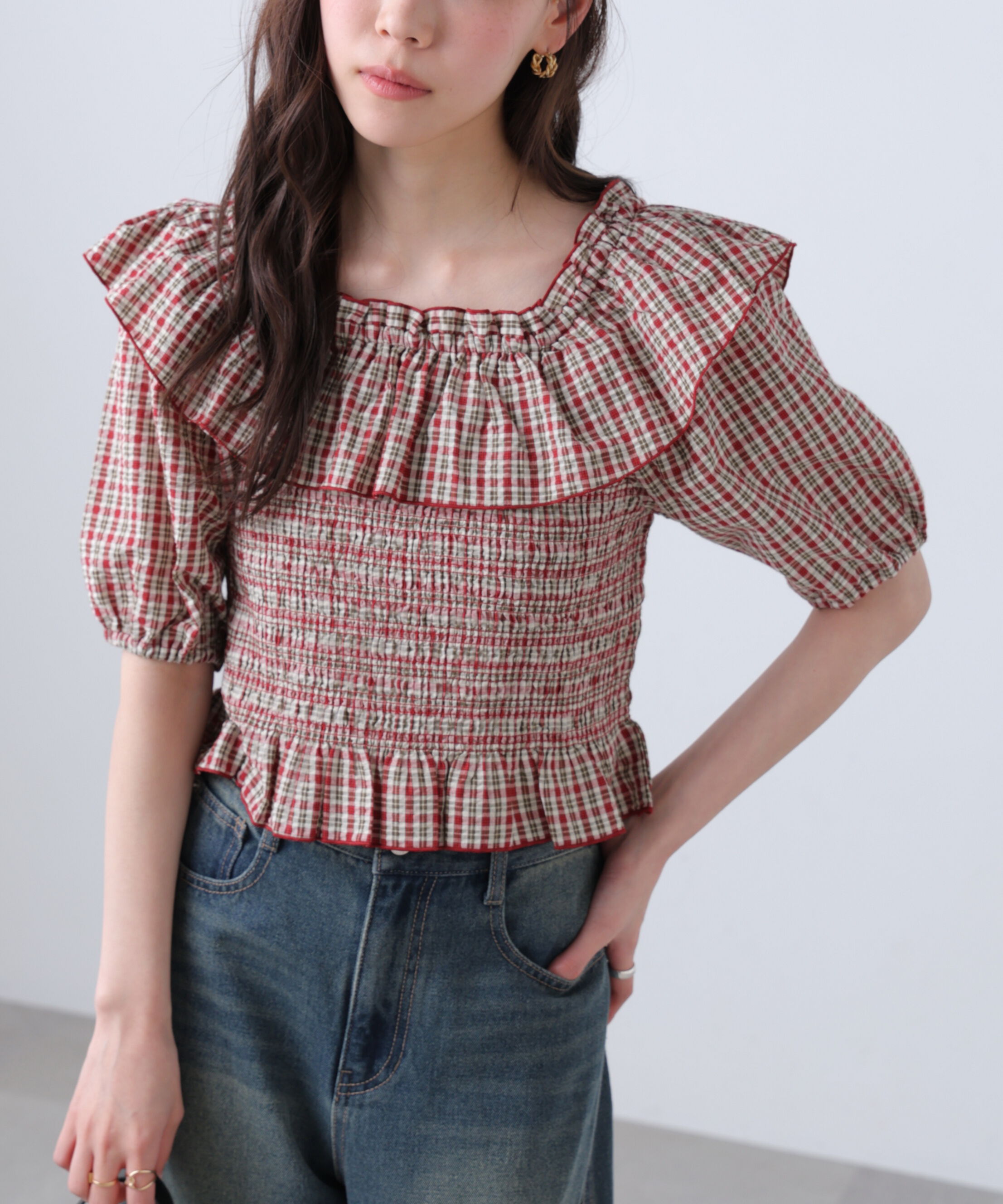  「2wayオフショルペプラムブラウス」|シャツ・ブラウス|