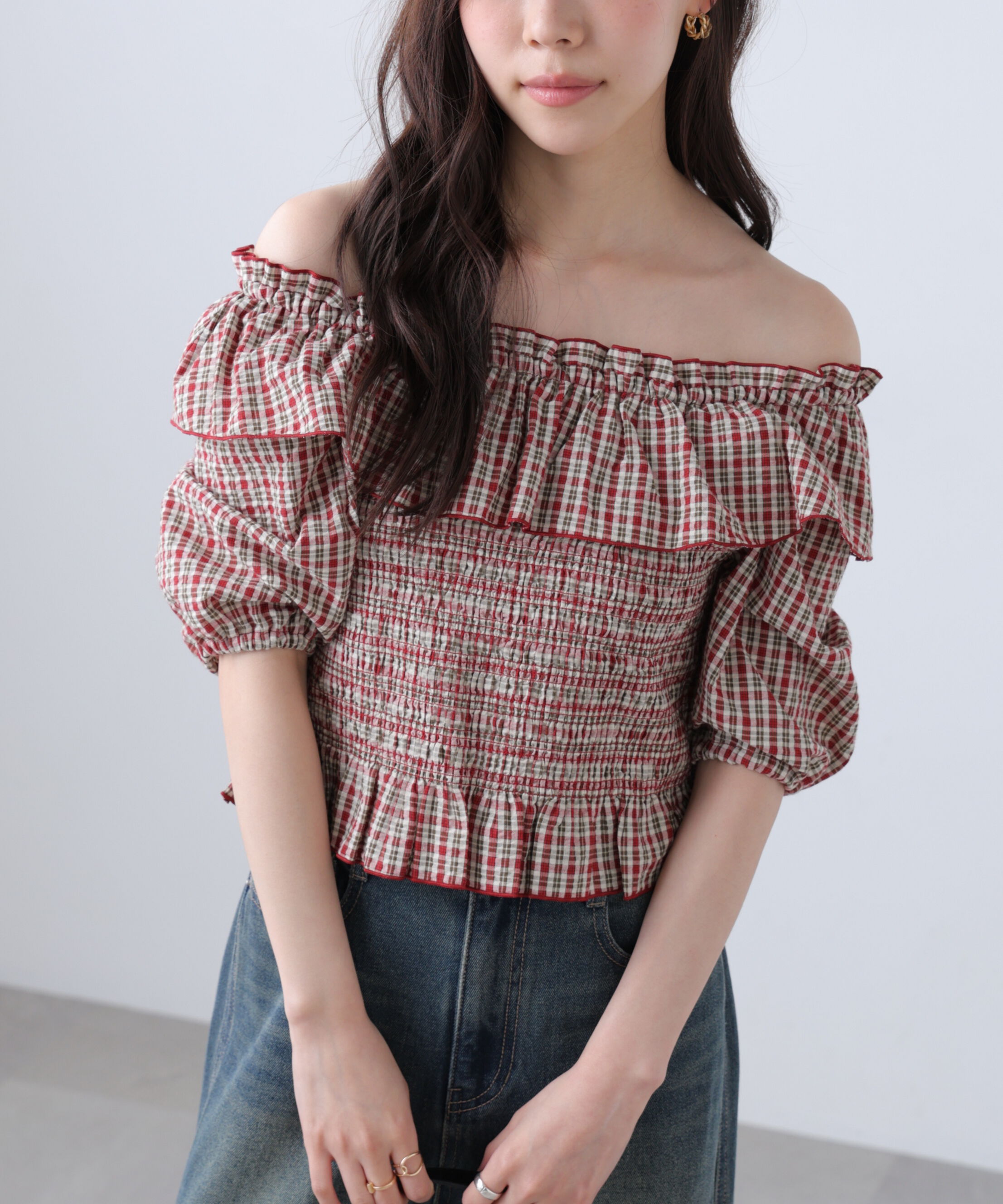  「2wayオフショルペプラムブラウス」|シャツ・ブラウス|