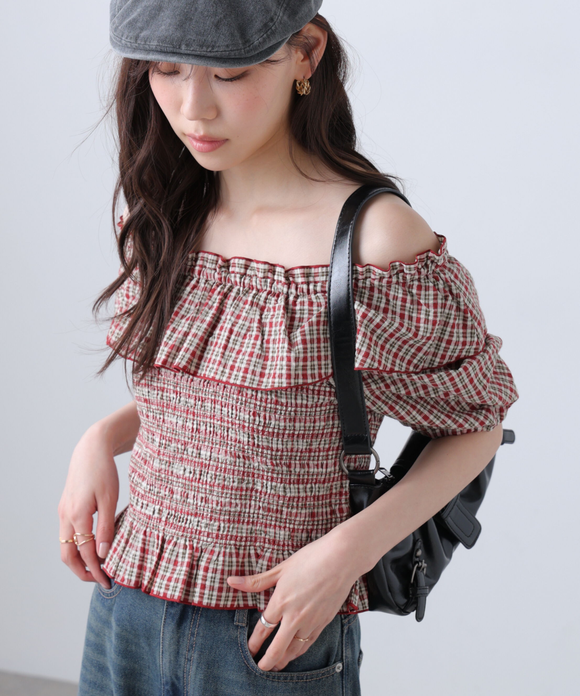  「2wayオフショルペプラムブラウス」|シャツ・ブラウス|