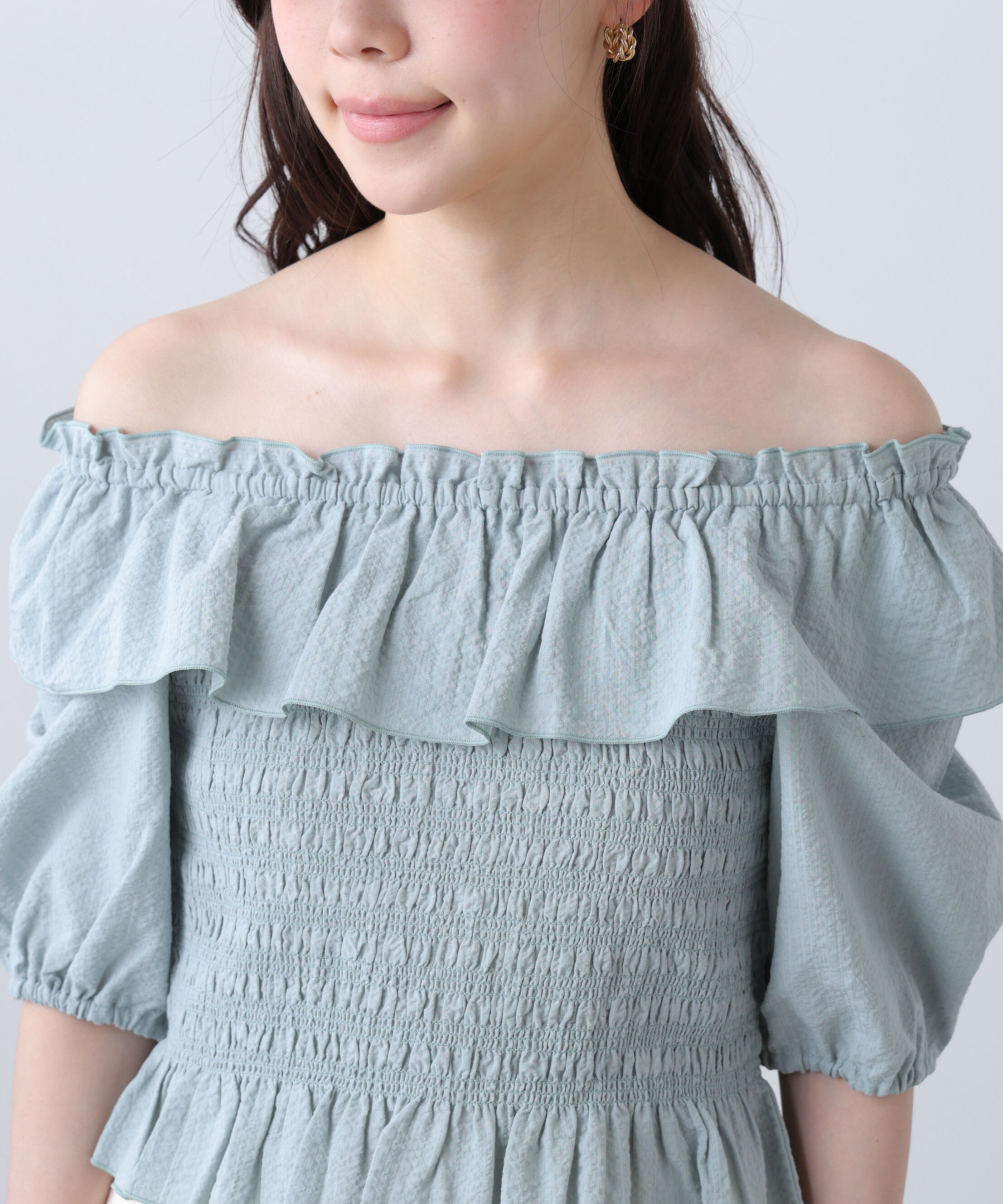  「2wayオフショルペプラムブラウス」|シャツ・ブラウス|