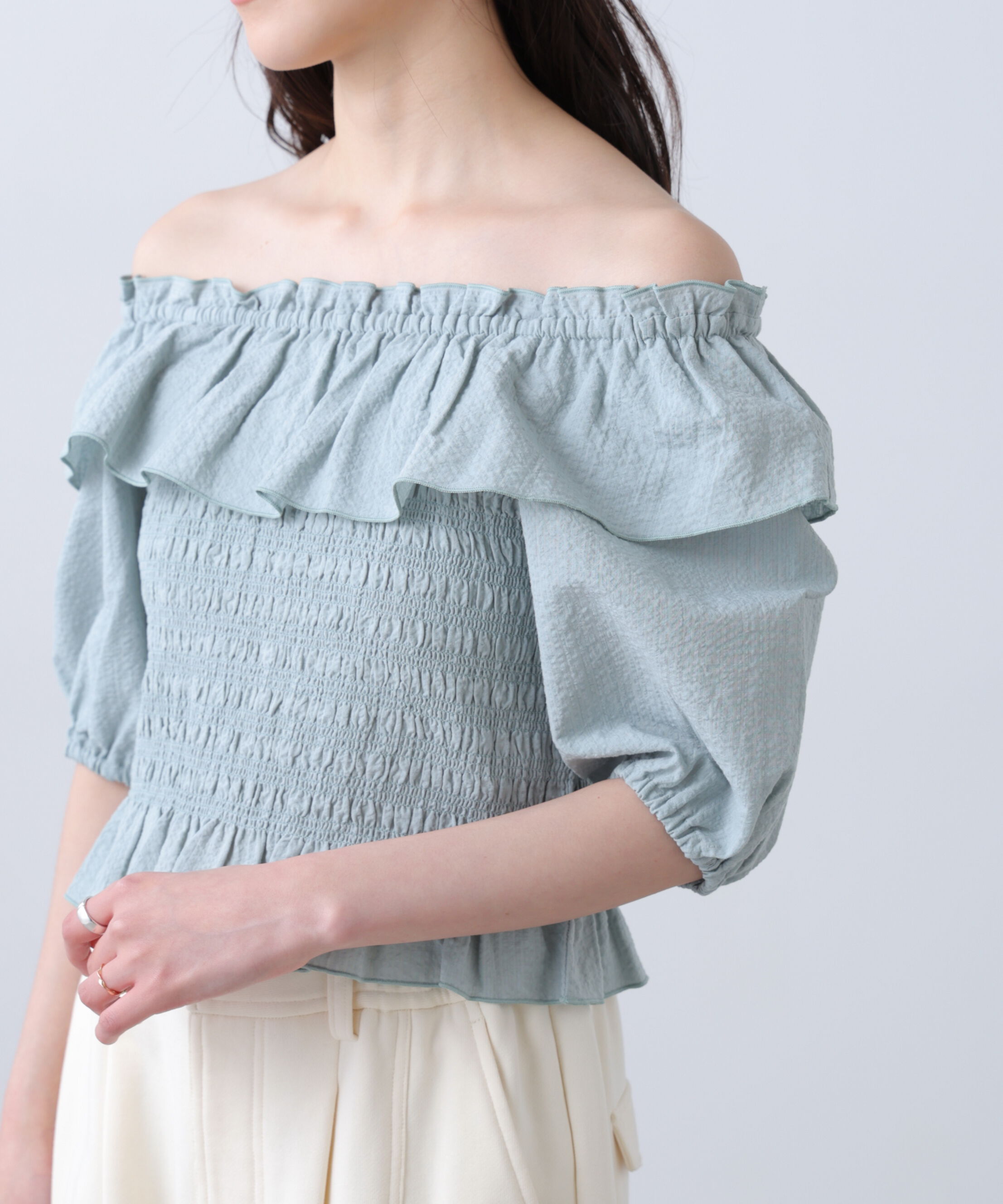  「2wayオフショルペプラムブラウス」|シャツ・ブラウス|