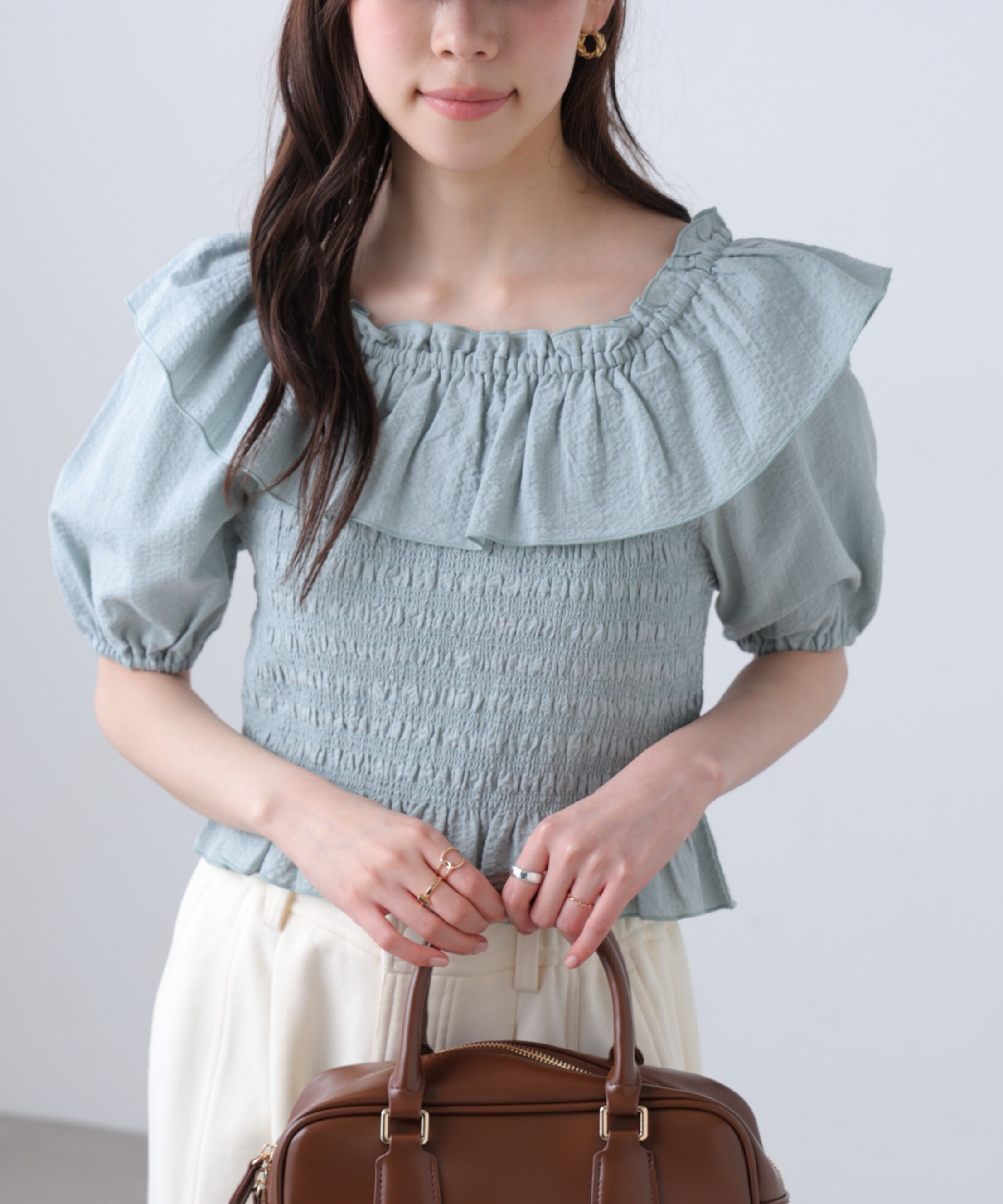  「2wayオフショルペプラムブラウス」|シャツ・ブラウス|