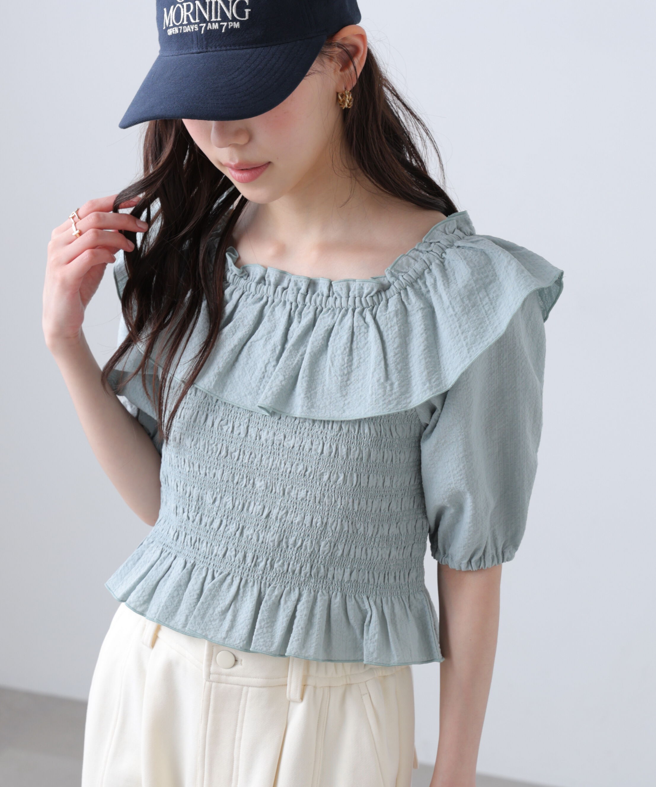  「2wayオフショルペプラムブラウス」|シャツ・ブラウス|