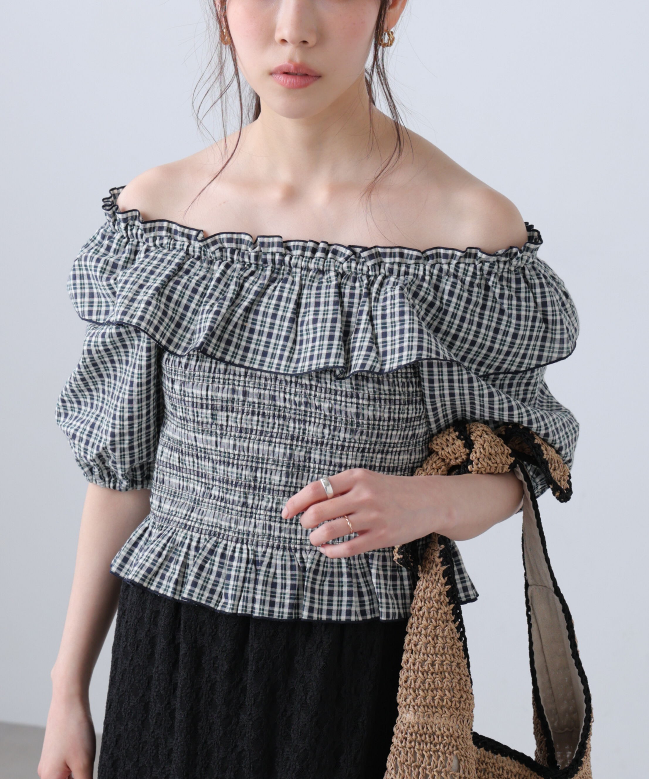  「2wayオフショルペプラムブラウス」|シャツ・ブラウス|