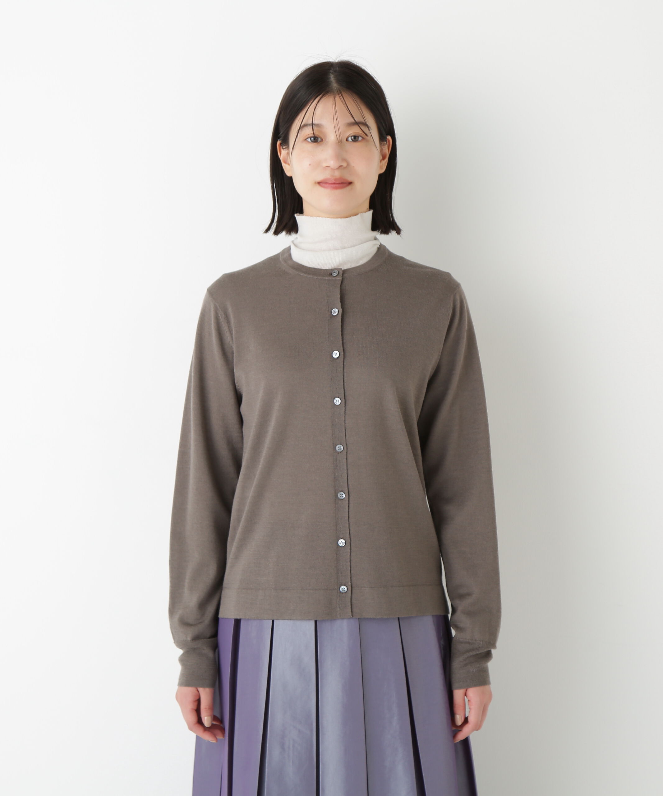  「◆ハイツイストウールクルーネックカーディガン」|ニット・セーター|