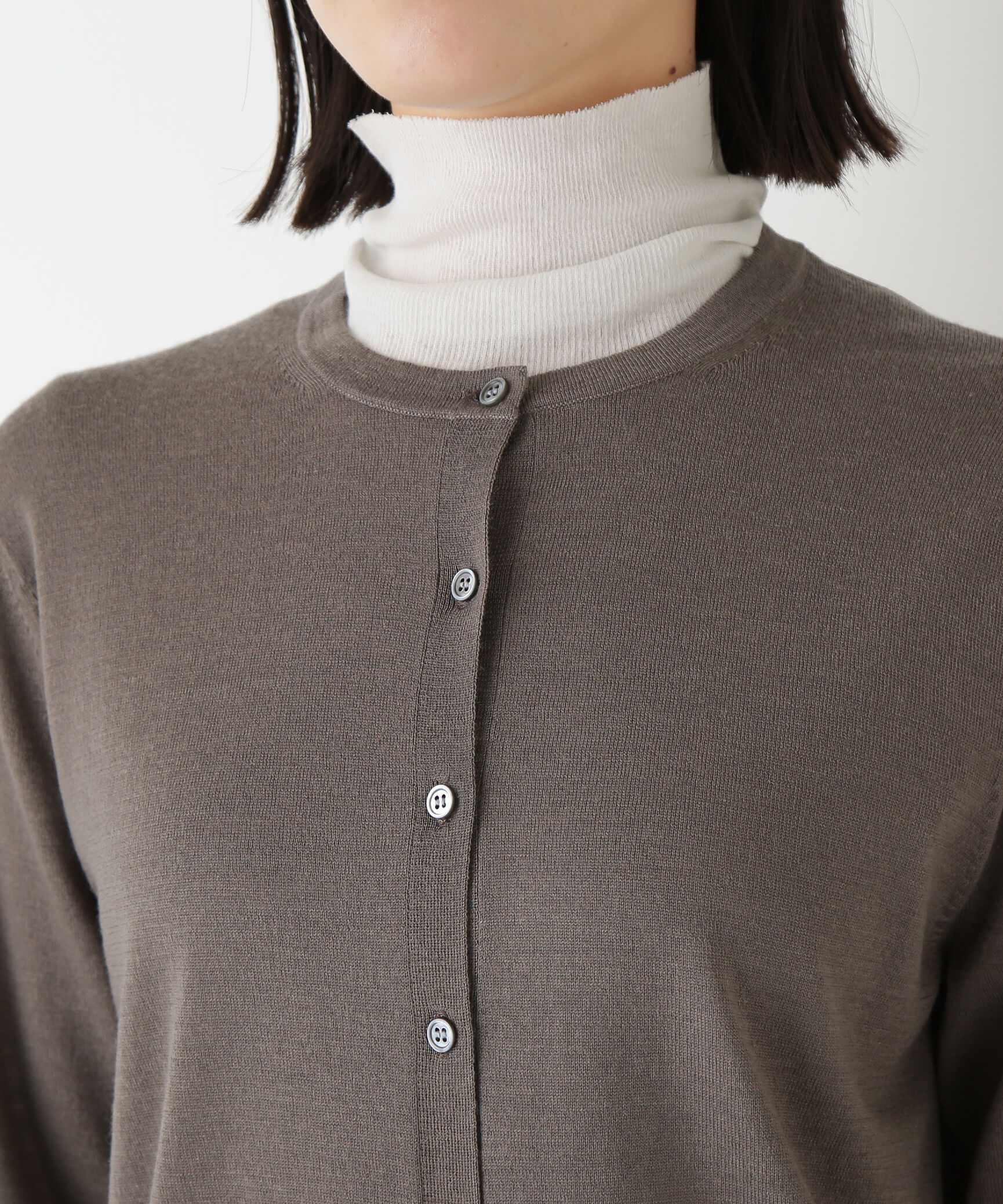  「◆ハイツイストウールクルーネックカーディガン」|ニット・セーター|