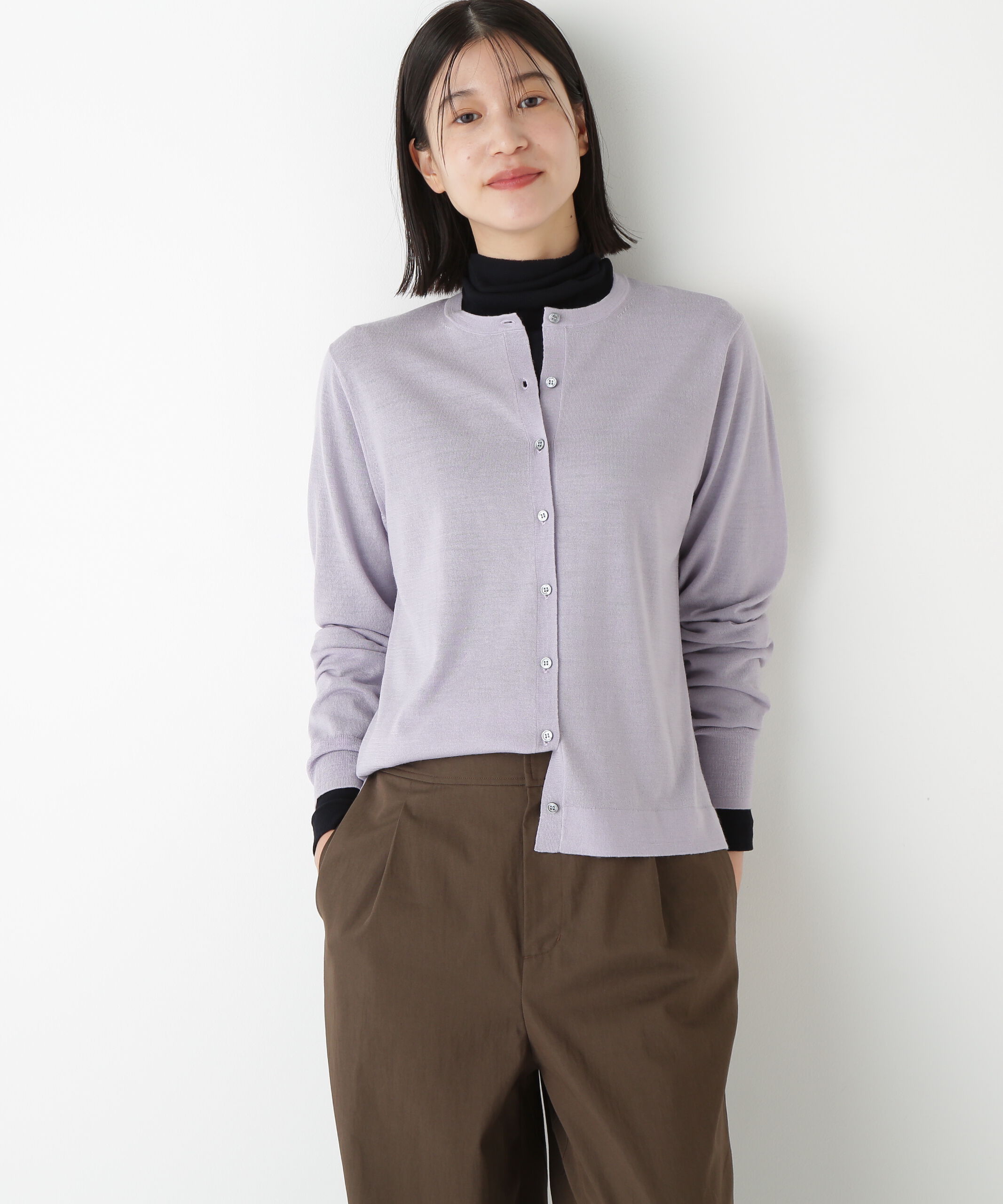  「◆ハイツイストウールクルーネックカーディガン」|ニット・セーター|