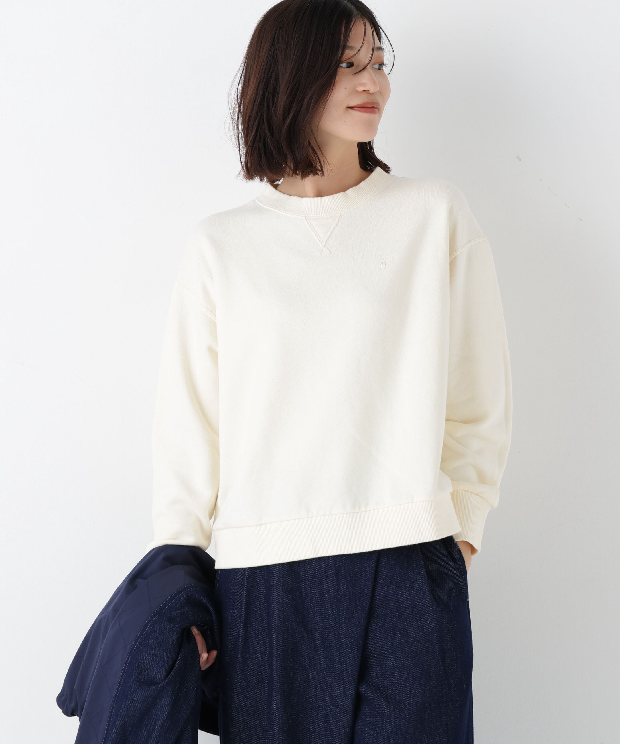  「◆ロゴ刺繍カラースウェット」|Tシャツ・カットソー|エクリュ1