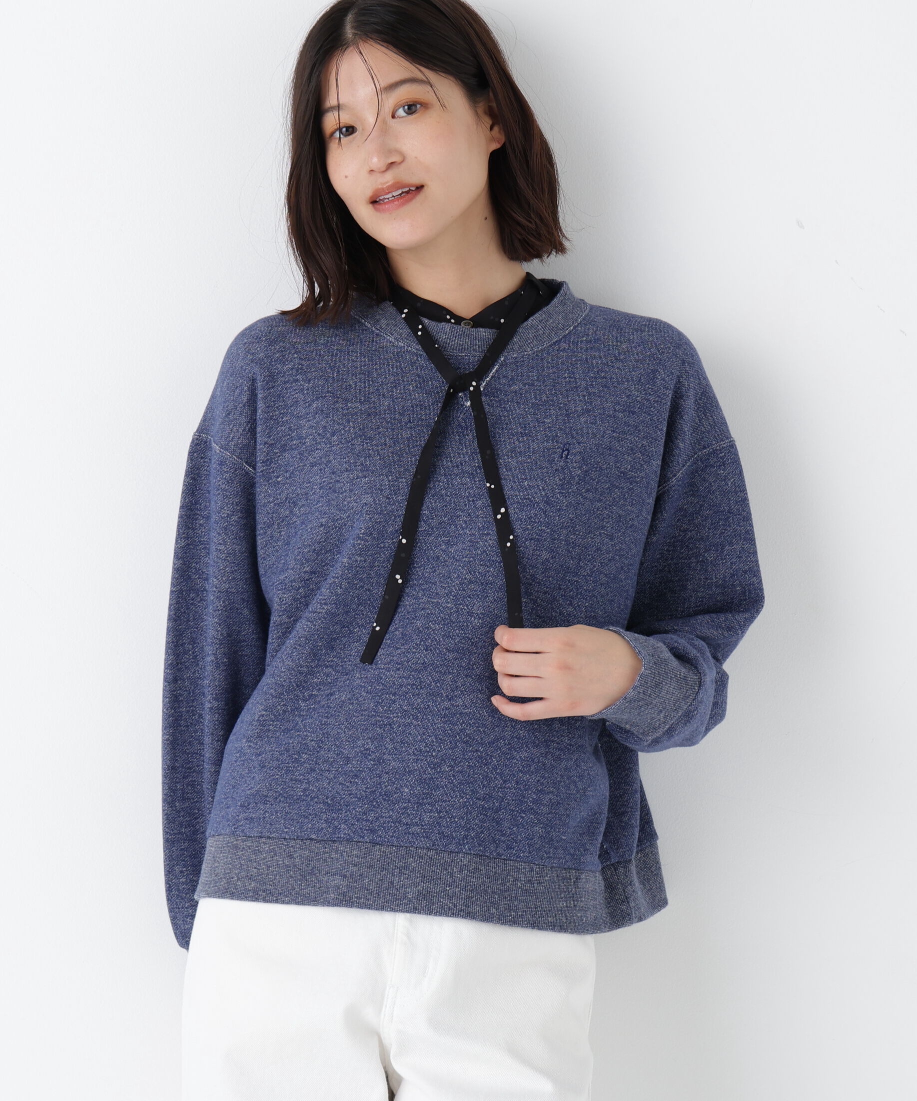  「◆ロゴ刺繍カラースウェット」|Tシャツ・カットソー|インディゴ