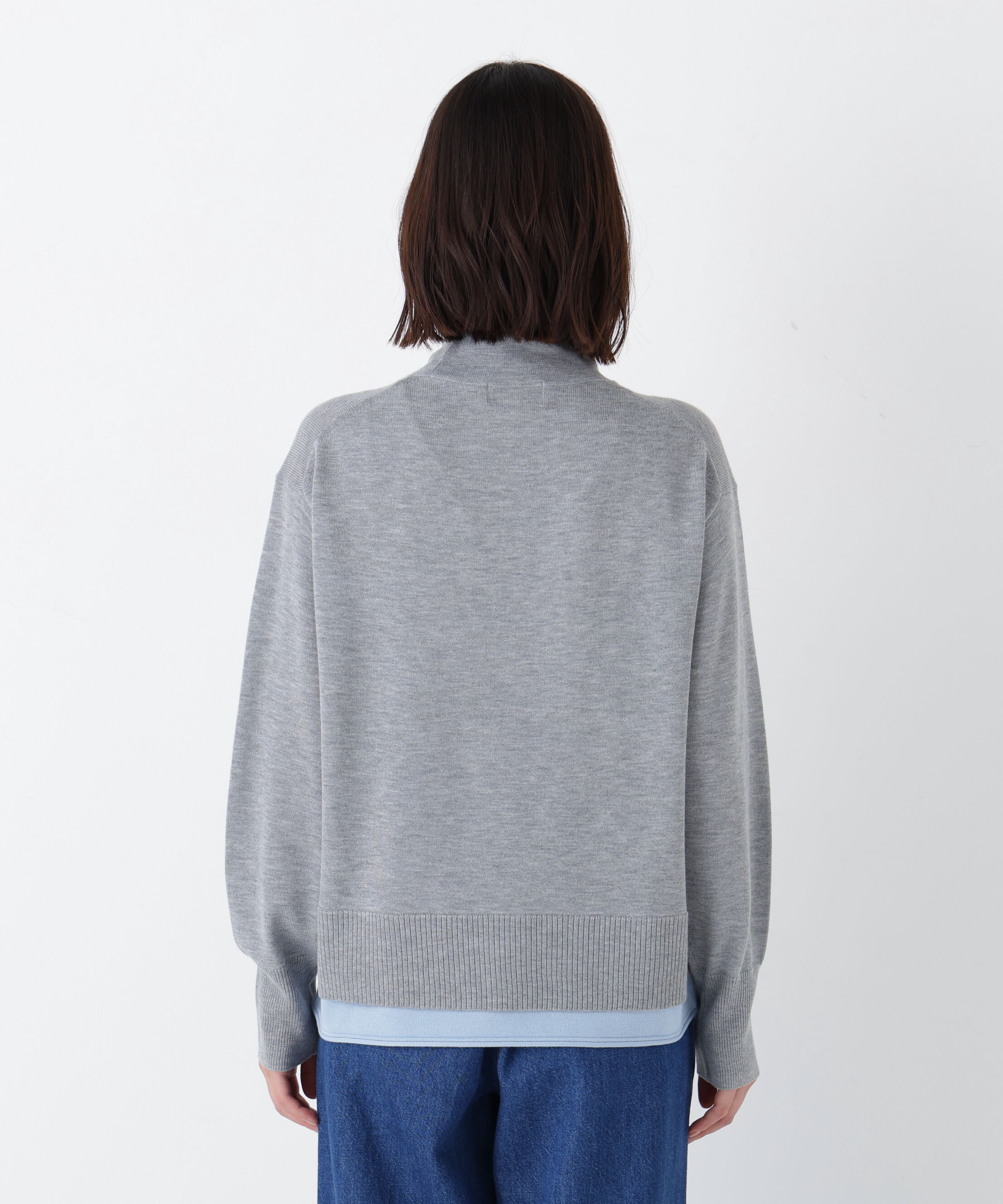  「◆《ウォッシャブル》ウールＭＩＸハイゲージバイカラータートルＰ／Ｏ」|ニット・セーター|