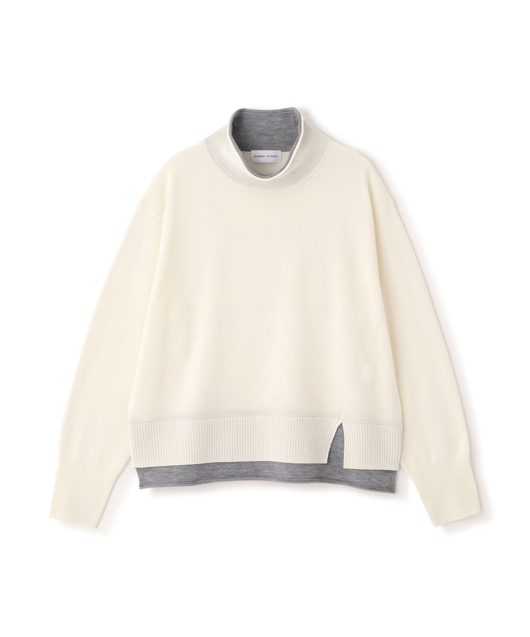  「◆《ウォッシャブル》ウールＭＩＸハイゲージバイカラータートルＰ／Ｏ」|ニット・セーター|