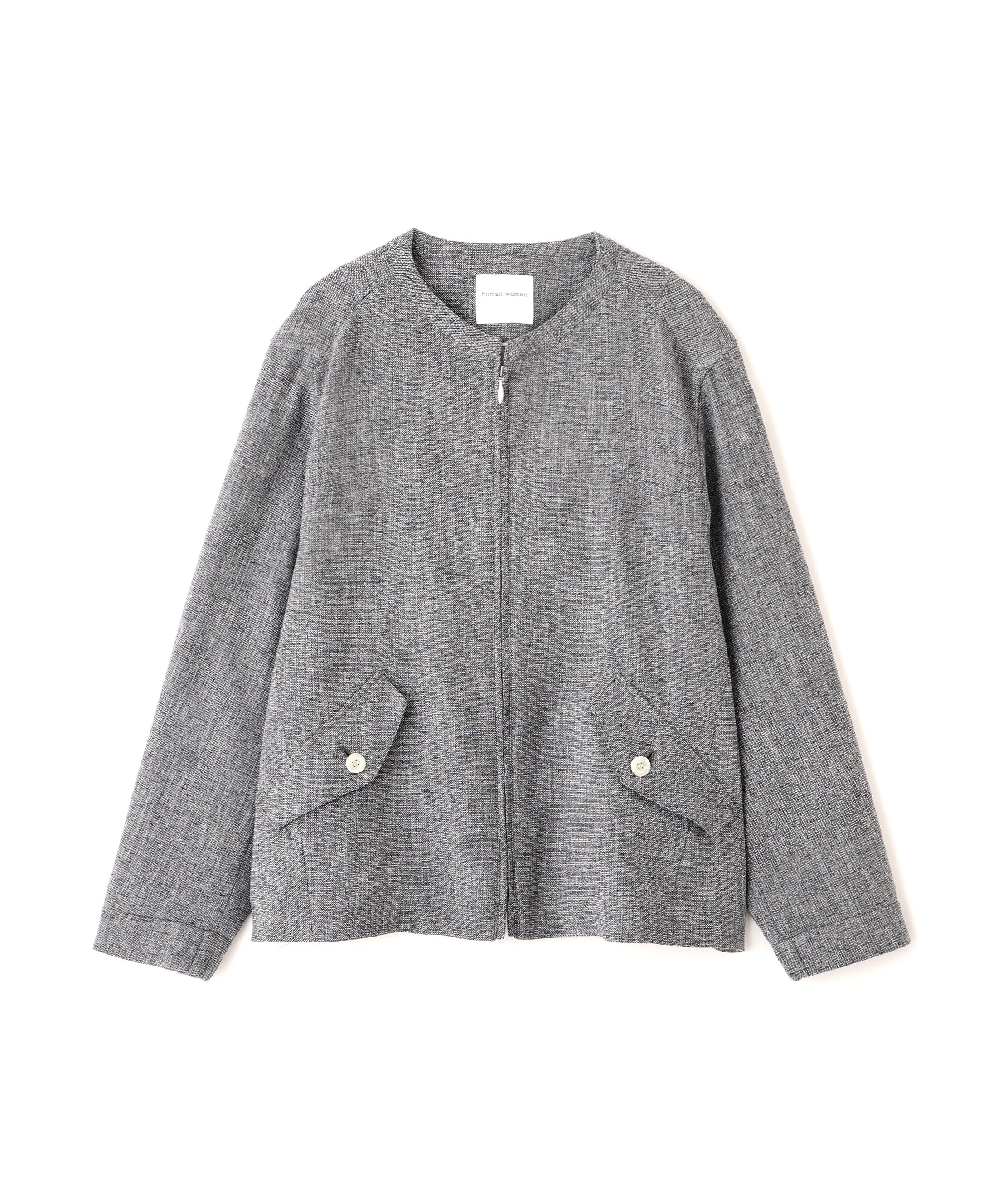  「◆《セットアップ可》リングツィードノーカラーブルゾン」|ブルゾン・スタジャン|