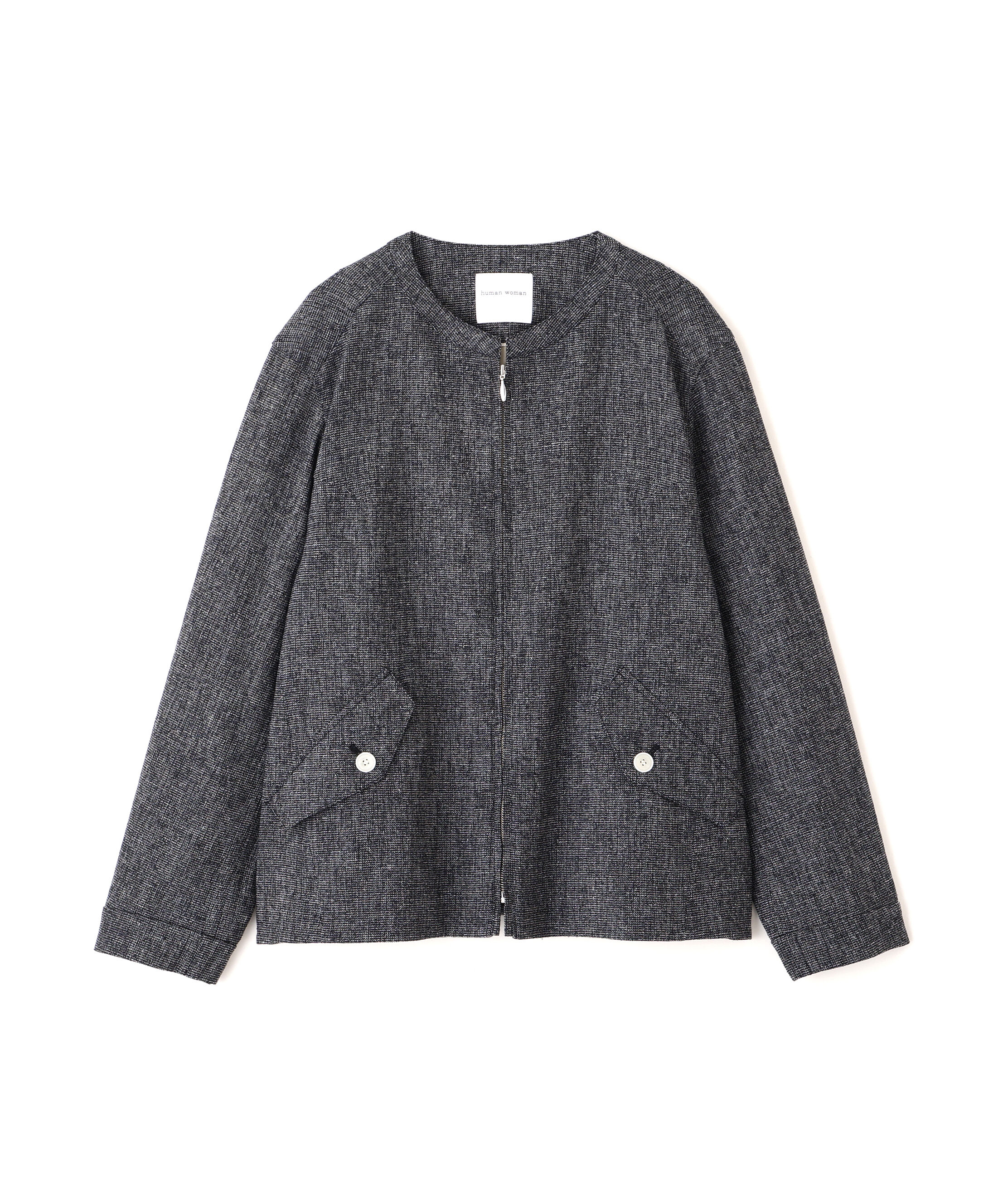  「◆《セットアップ可》リングツィードノーカラーブルゾン」|ブルゾン・スタジャン|