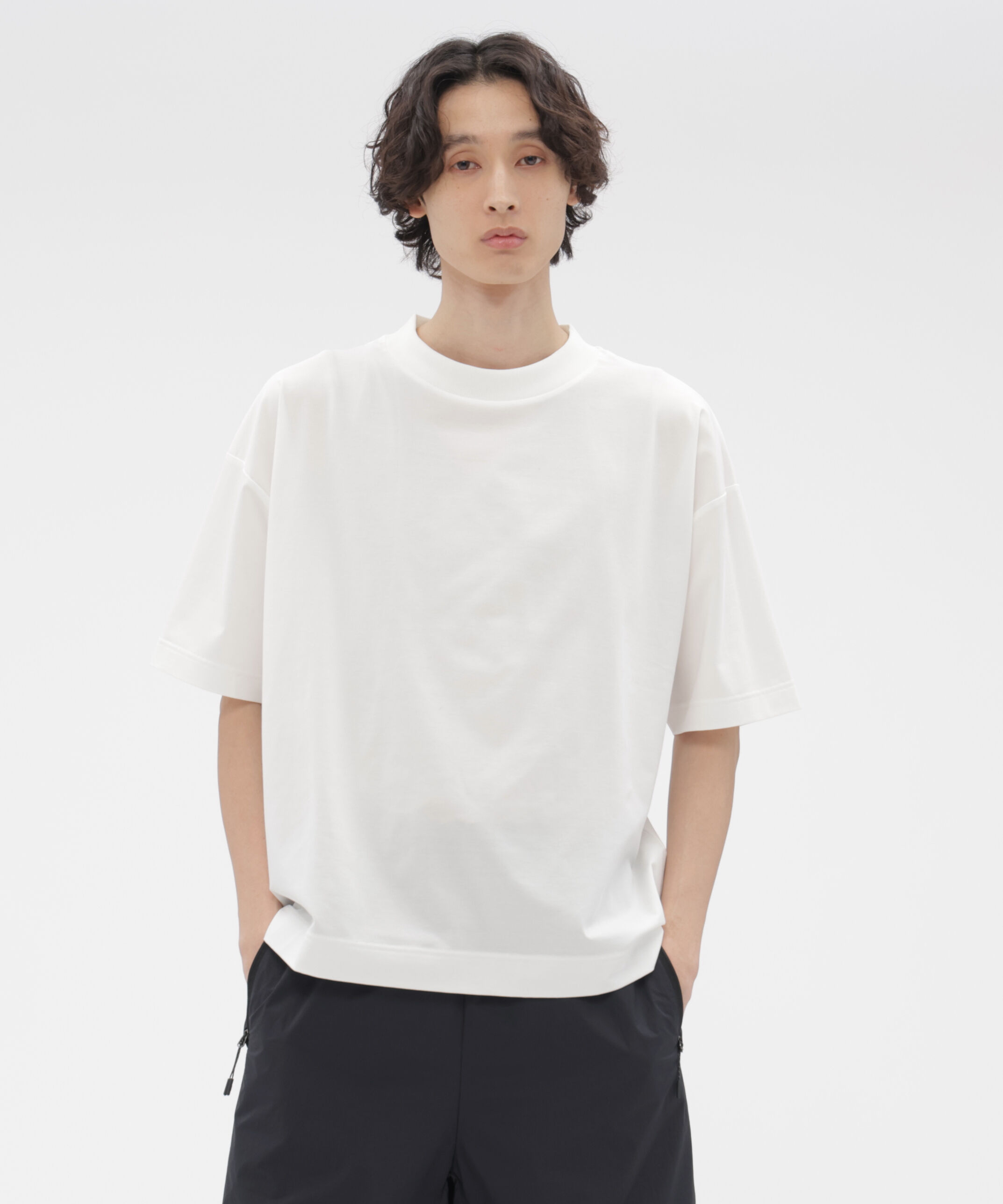 MARGARET HOWELL「HIGHDENCE PIQUE JERSEY TOP」|Tシャツ・カットソー|WHITE