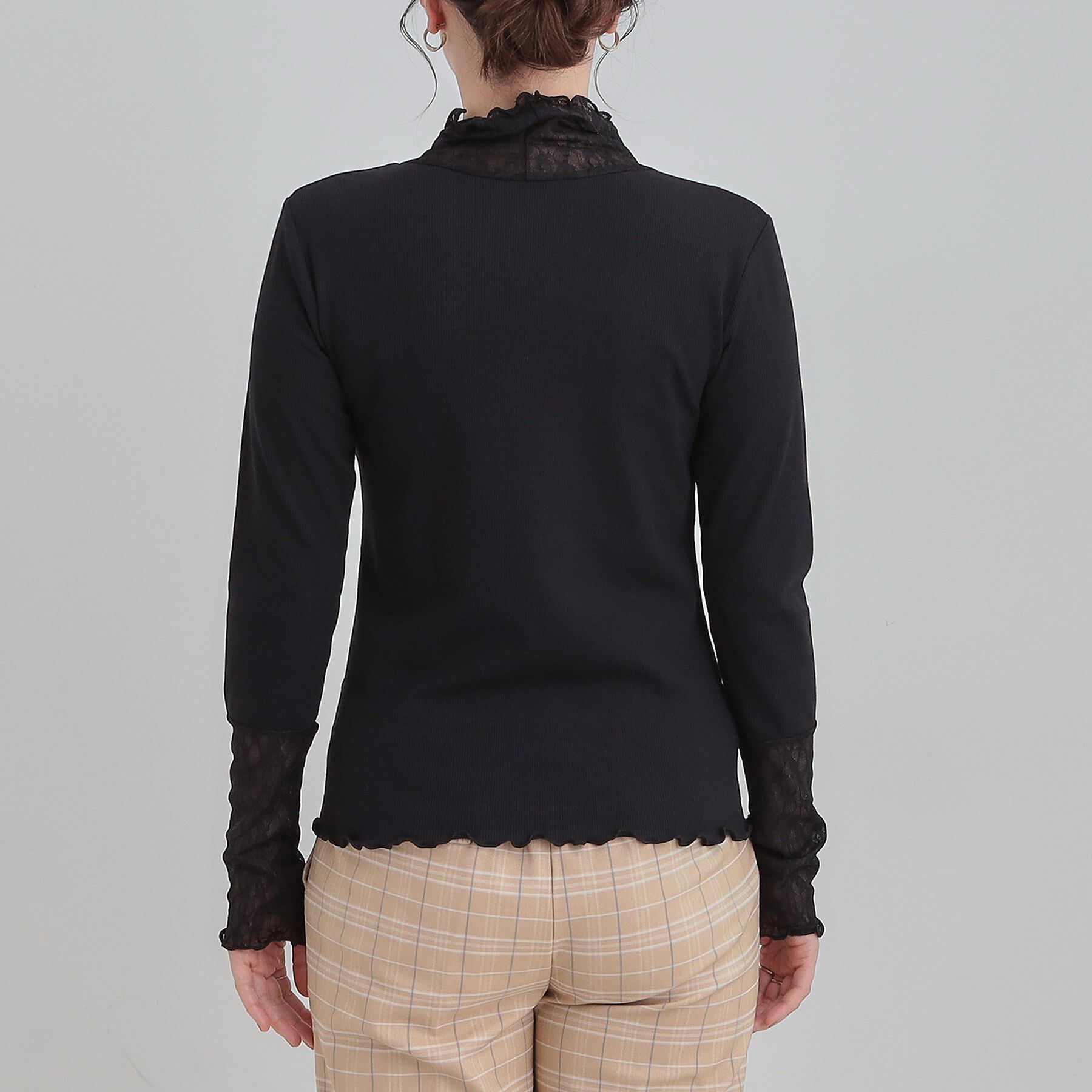 SHOO･LA･RUE「【洗濯機可】レイヤードスタイルに レース切り替えインナー」|Tシャツ・カットソー|